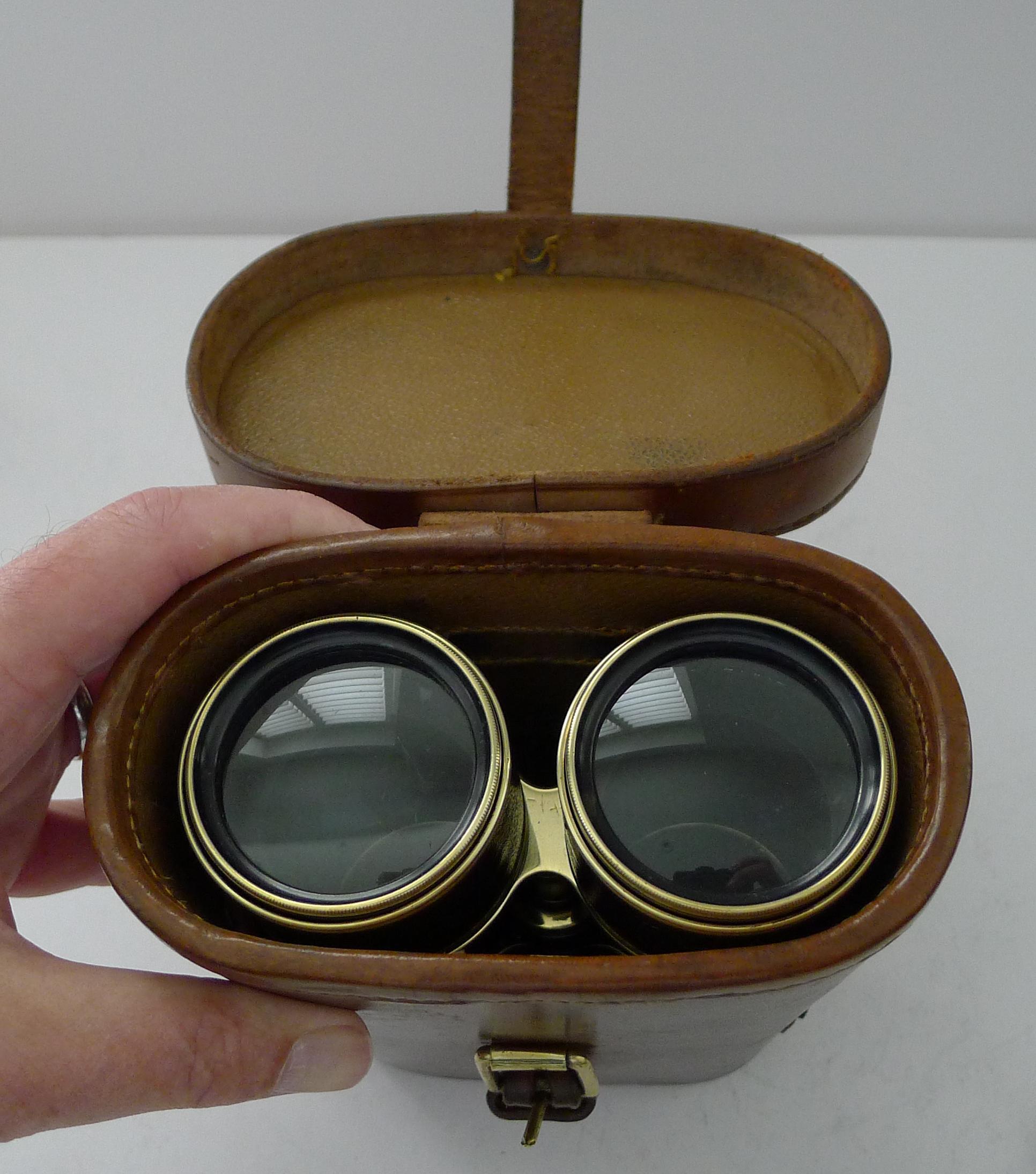 Brass Pair WW1 Binoculars - British Officer's Issue by LeMaire, Paris