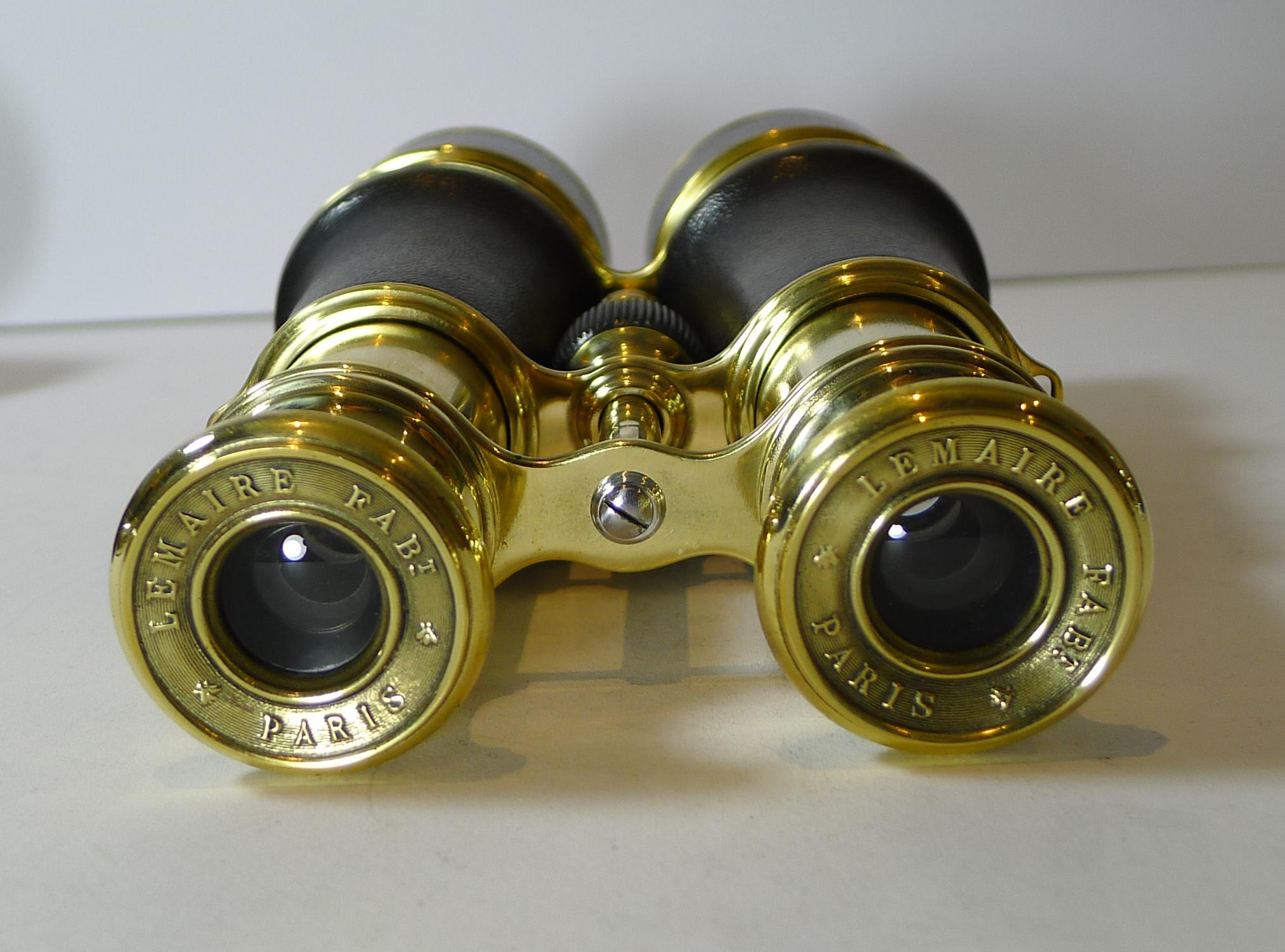 Early 20th Century Pair WW1 Binoculars, British Officer's Issue by LeMaire, Paris