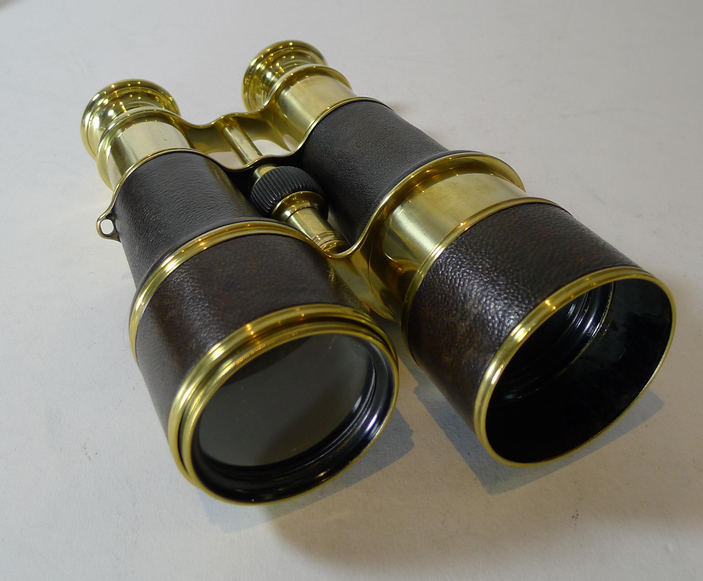 Brass Pair WW1 Binoculars, British Officer's Issue by LeMaire, Paris