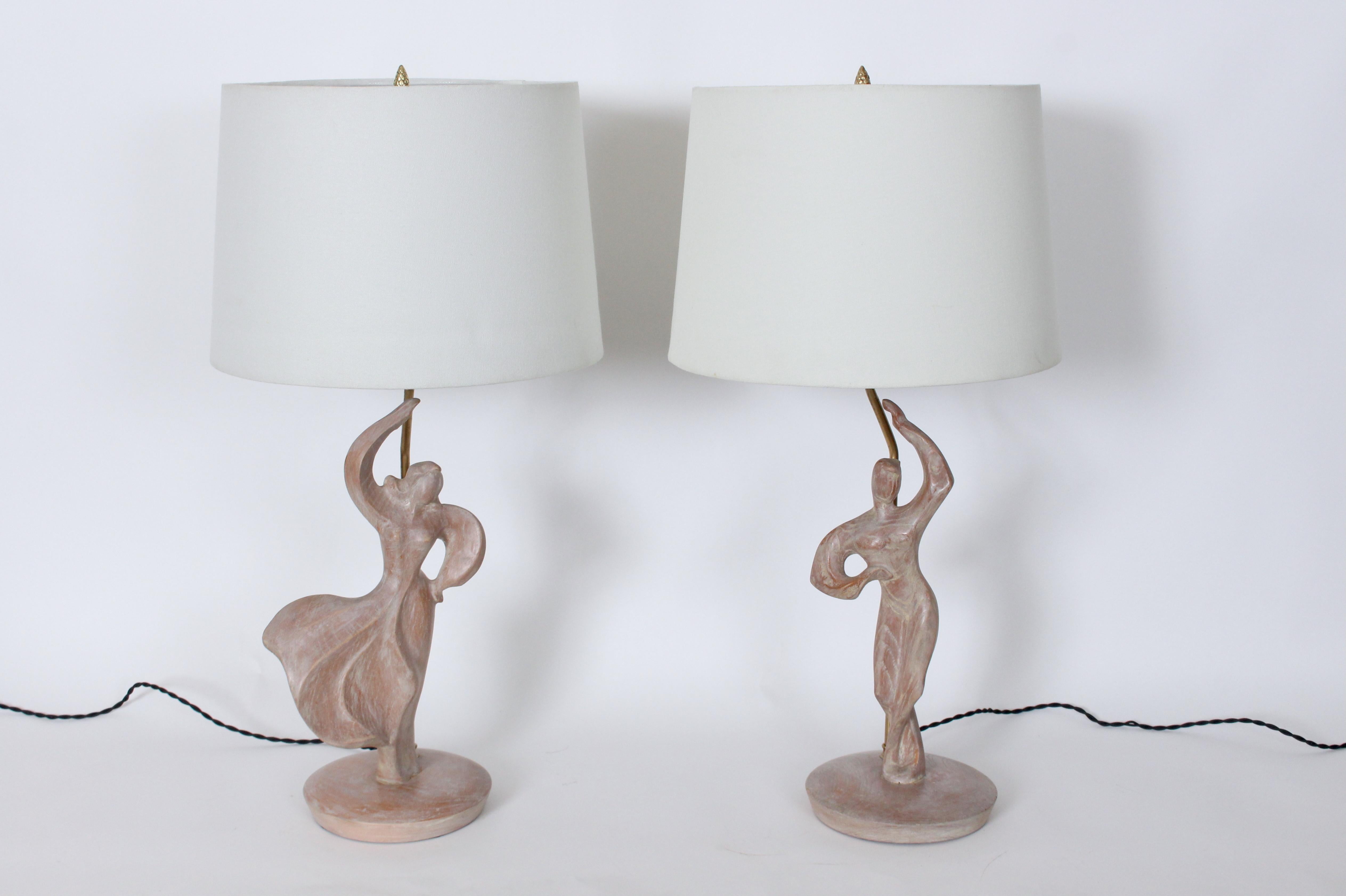 Hollywood Regency Paire de lampes de table 