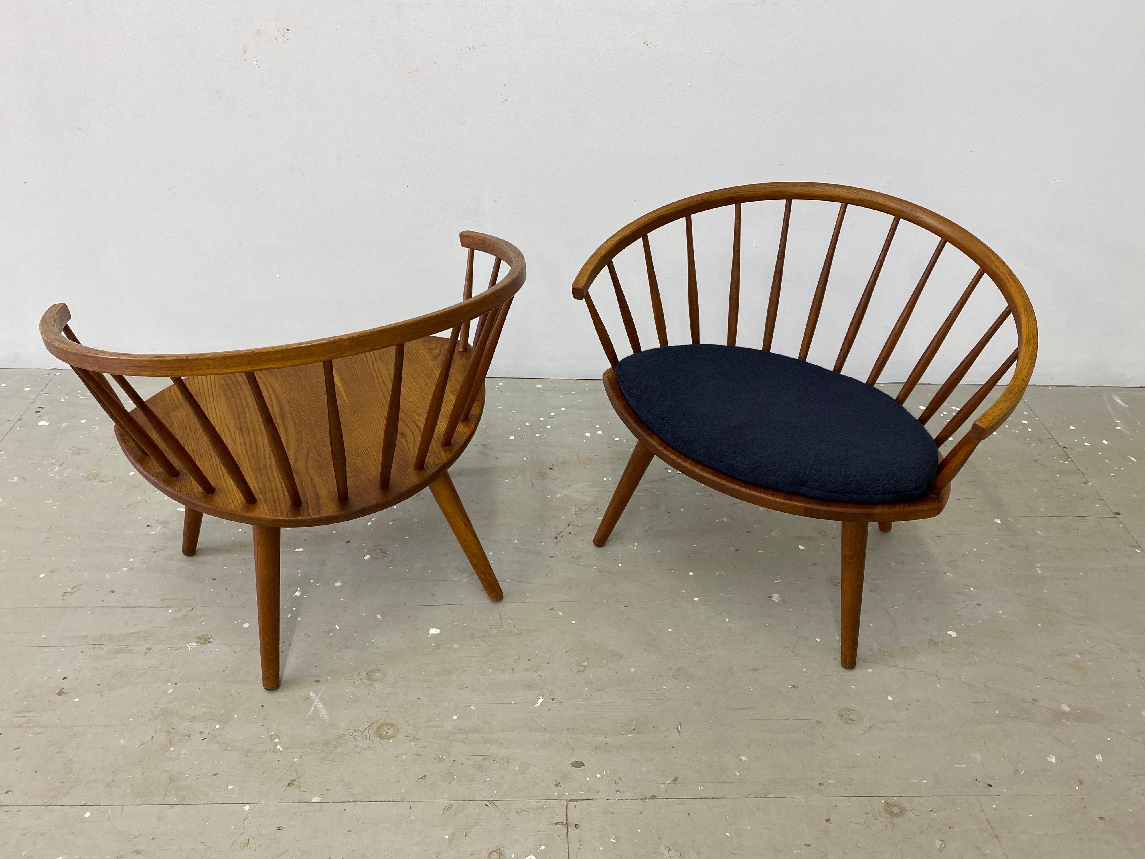 Scandinavian Modern Pair of Yngve Ekstrom “Arka” Lounge Chairs