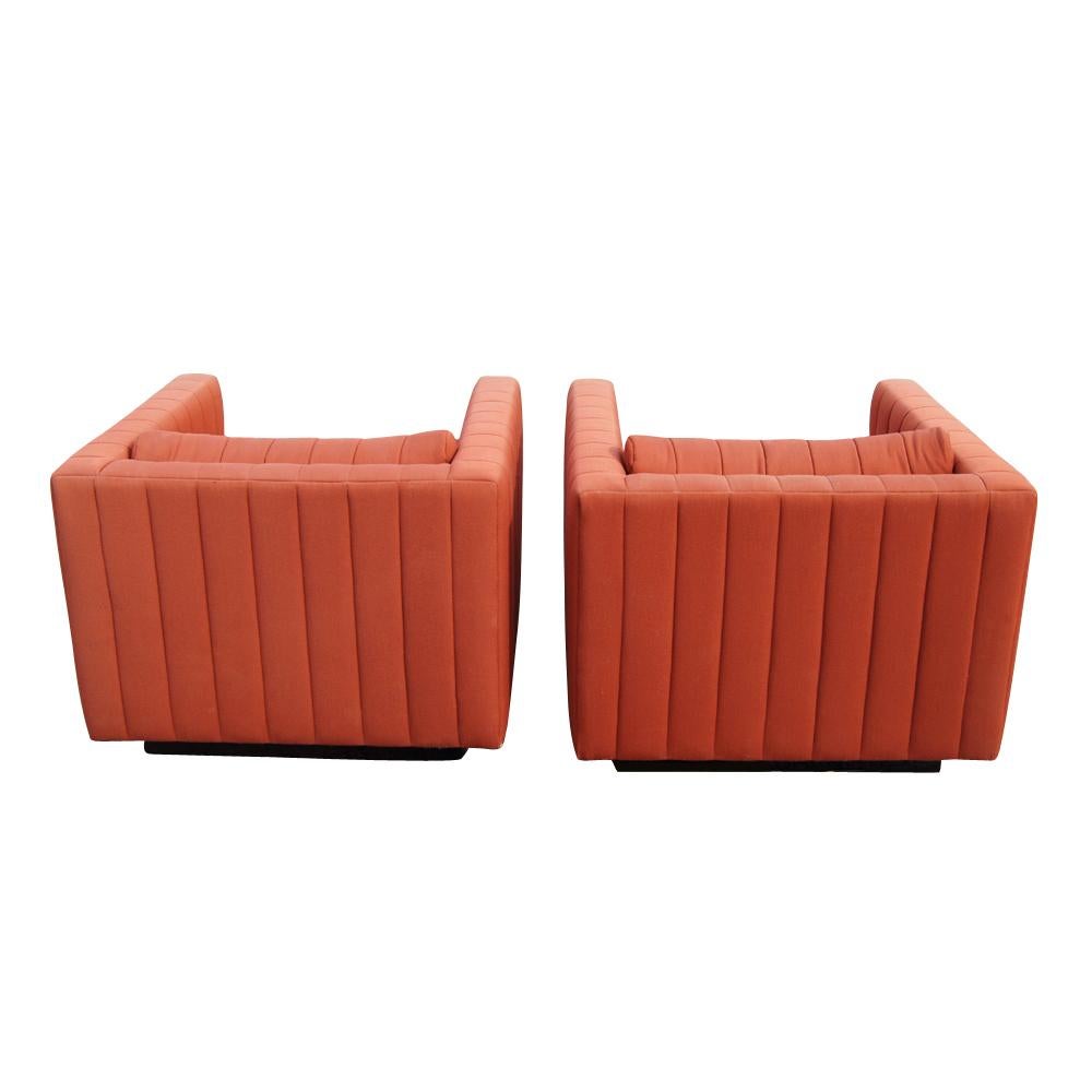 Modern Pair of Zographos 87 Tuxedo Lounge Chair
