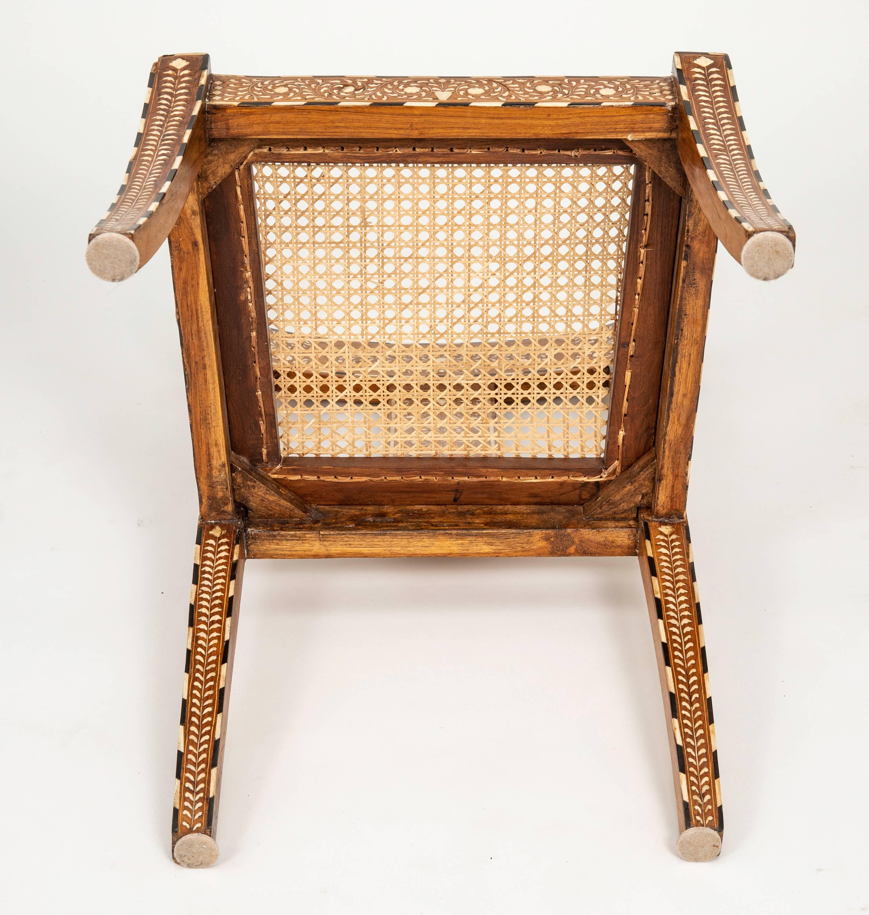 Pair of Bone Inlaid Chairs 1