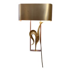 French 20th Century by Maison Charles Brass Pair of Sconces