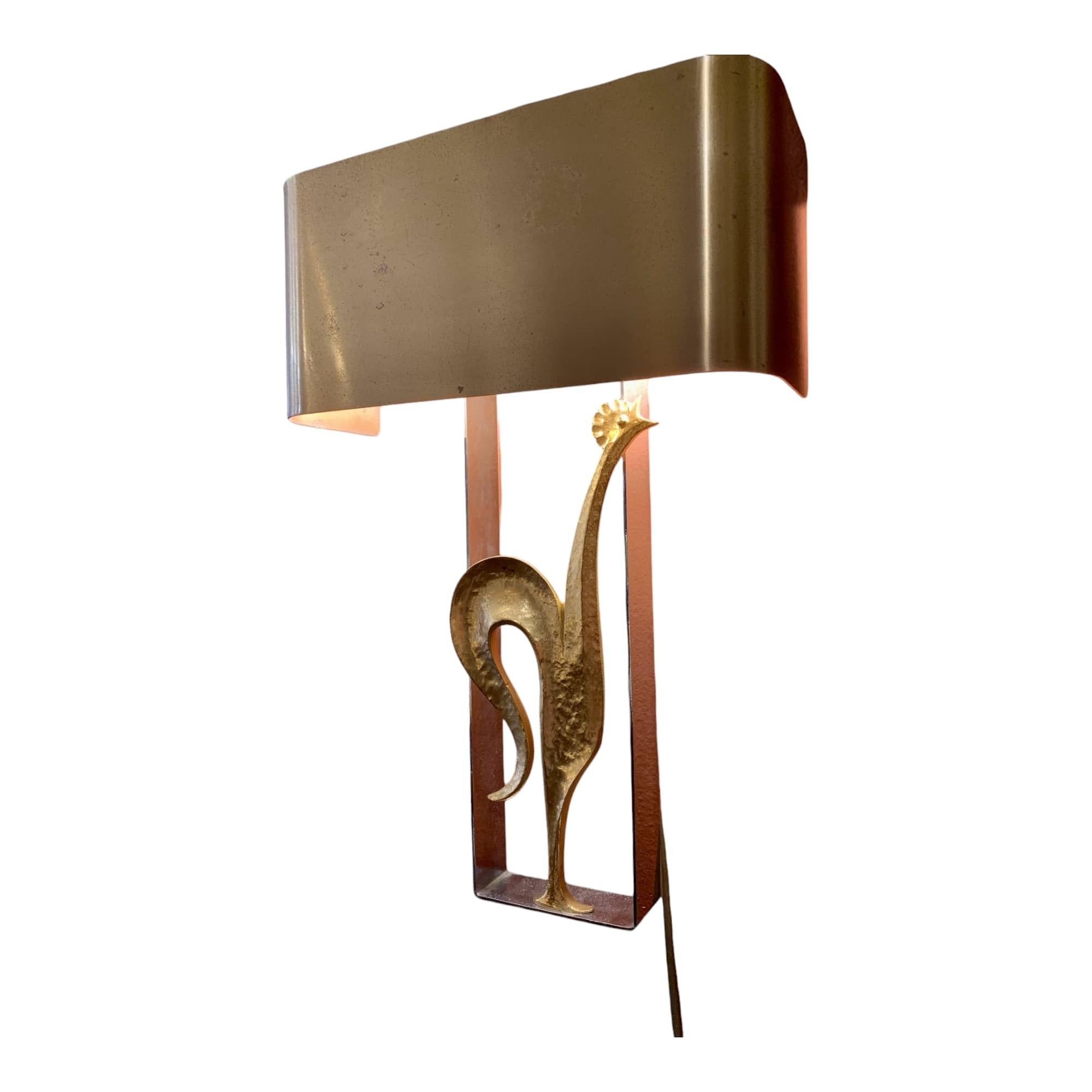 French 20th Century by Maison Charles Brass Pair of Sconces In Good Condition For Sale In CANTELEU, FR
