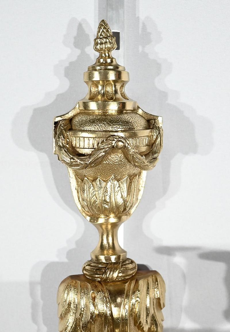 Paire d'appliques en bronze doré, style Louis XVI - milieu du 19e siècle Bon état - En vente à HÉRIC, FR
