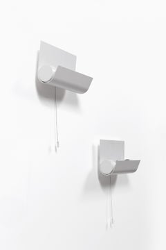 Paire d'appliques laquées blanches, Christophe Gevers, 1975