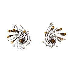 Paire d'appliques " Soleil " 1950