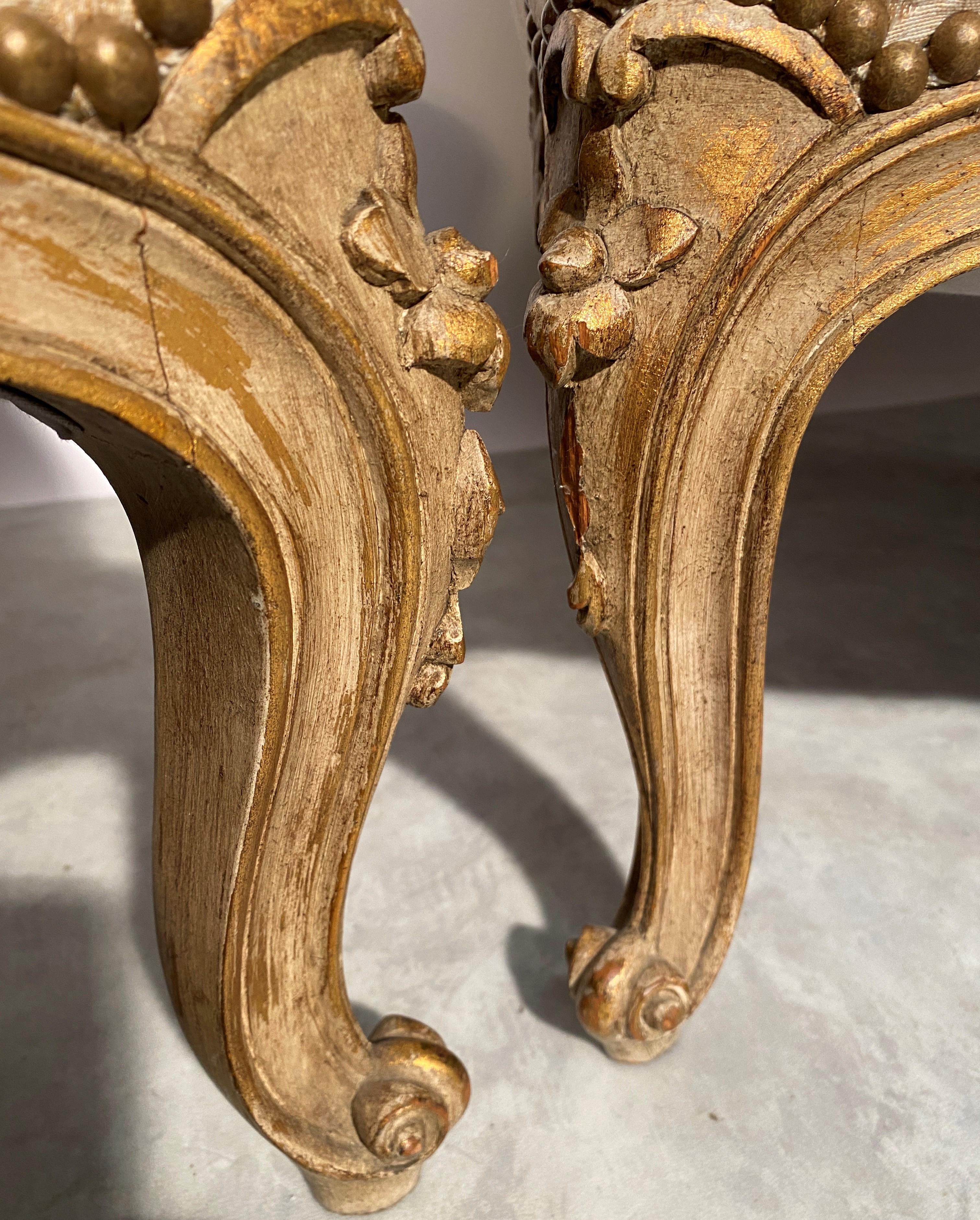 Pair Of Bergeres In Molded Wood And Carved With Flowers, France Style XV For Sale 4