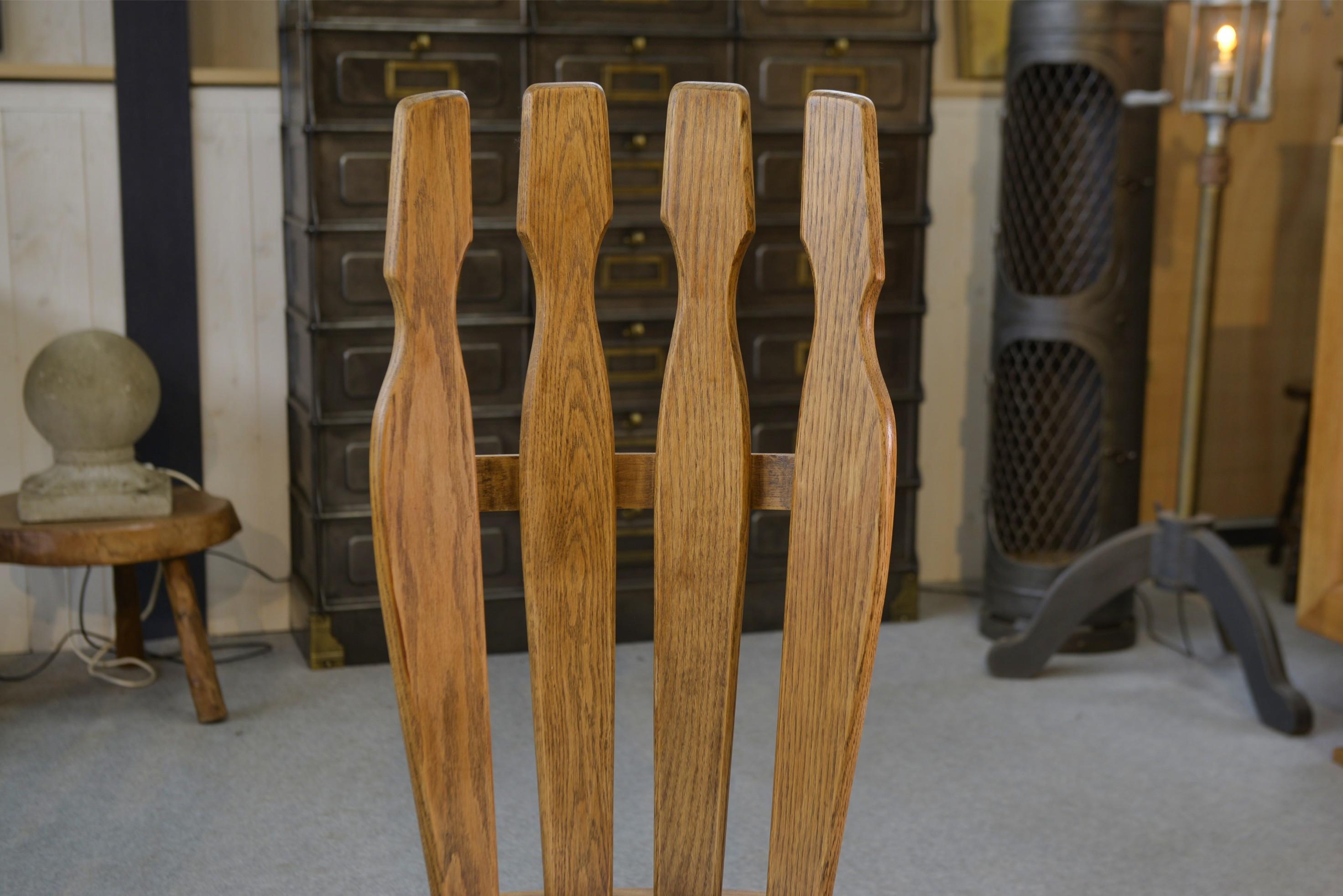 Coppia di chaises en chêne massif dans le goût de Guillerme et Chambron 1960's In condizioni buone in vendita a TOURCOING, FR