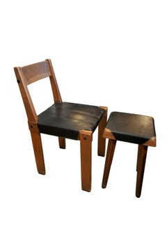 Paire de chaises et Tabouret
