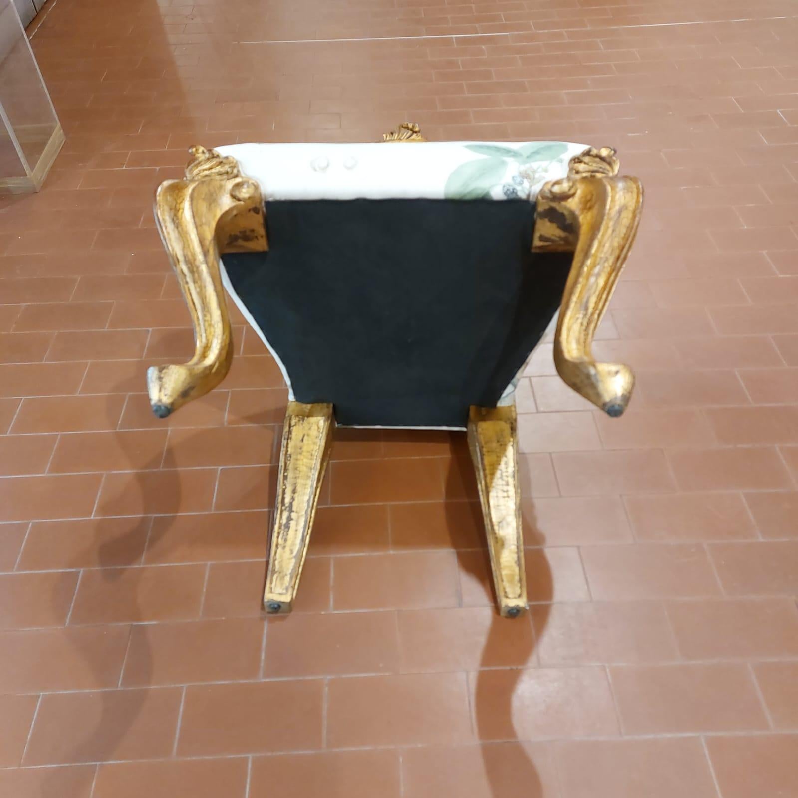 Paire de chaises Rococo en bois doré 2