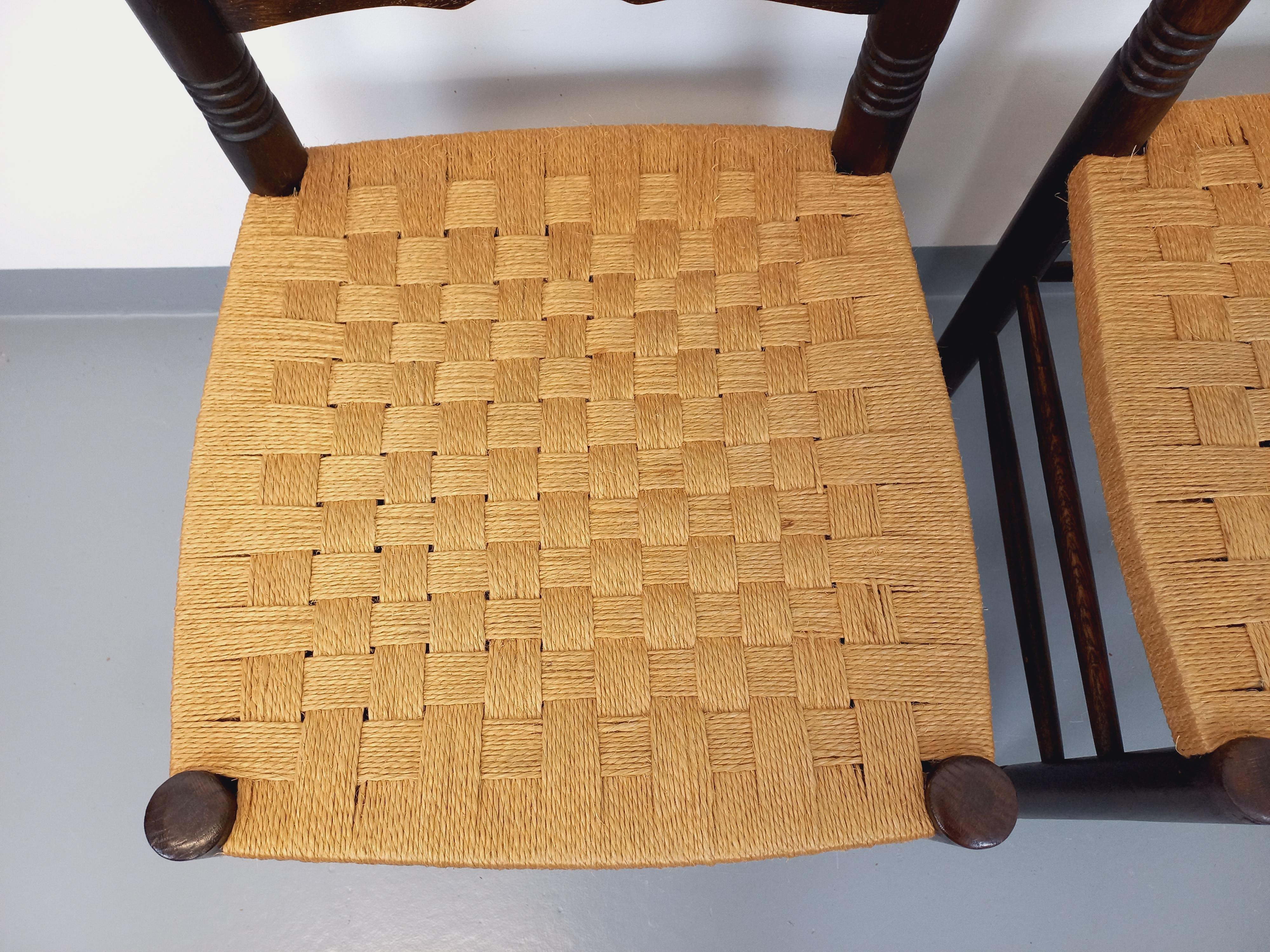 Paare von Liegen im Vintage Arts & Craft Stil Antonio's aus Holz im Angebot 7