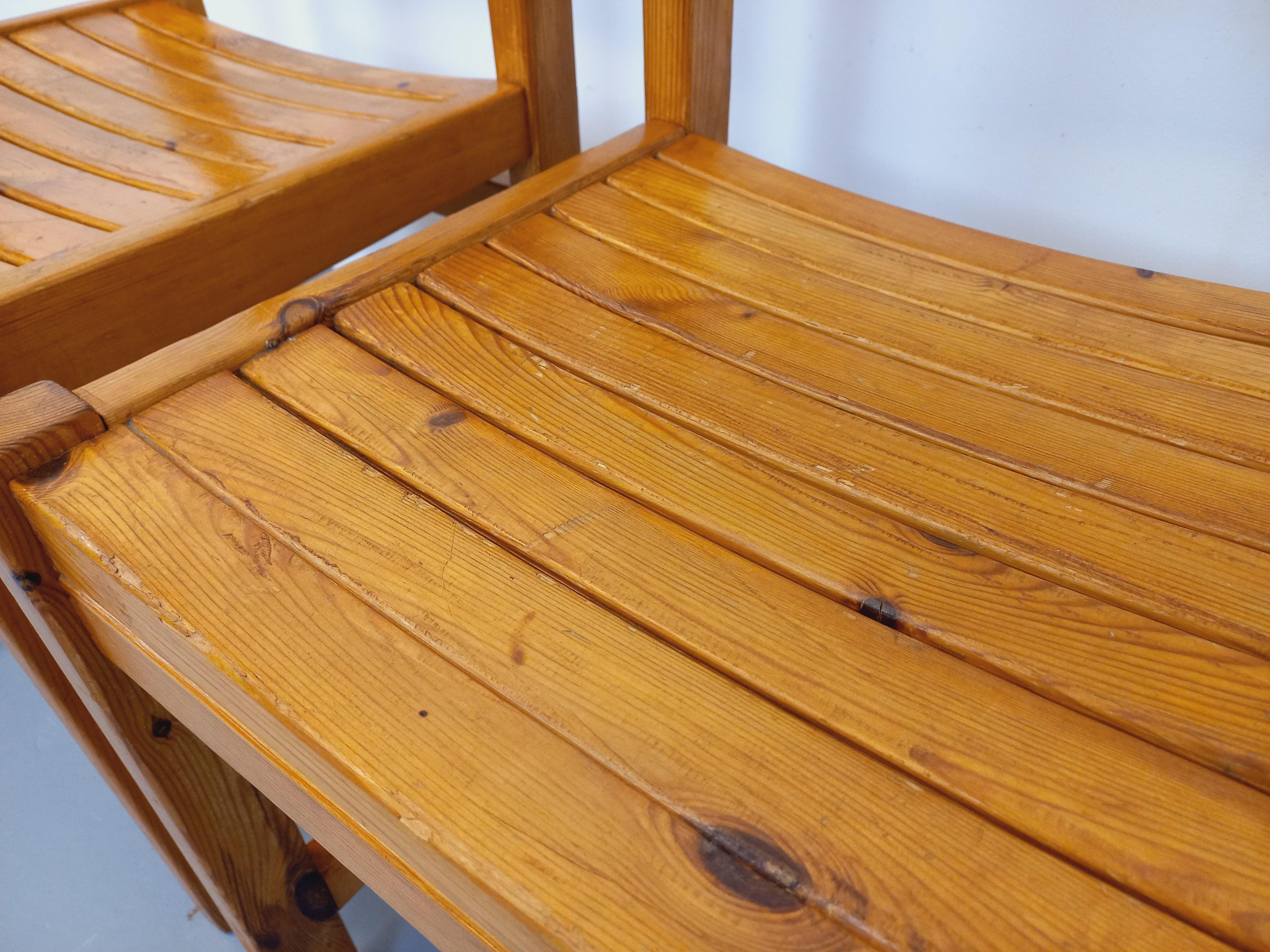 Coppia di chaise vintage in spillo degli anni '70 in vendita 5