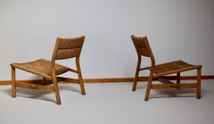 Paire De Chauffeuses Week-End De Pierre Gautier-Delaye Pour Vergnères, 1955