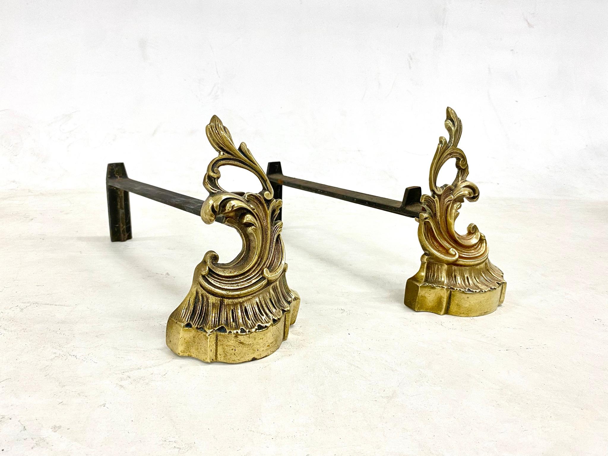 French Provincial Pair Of Bronze Antique Anders