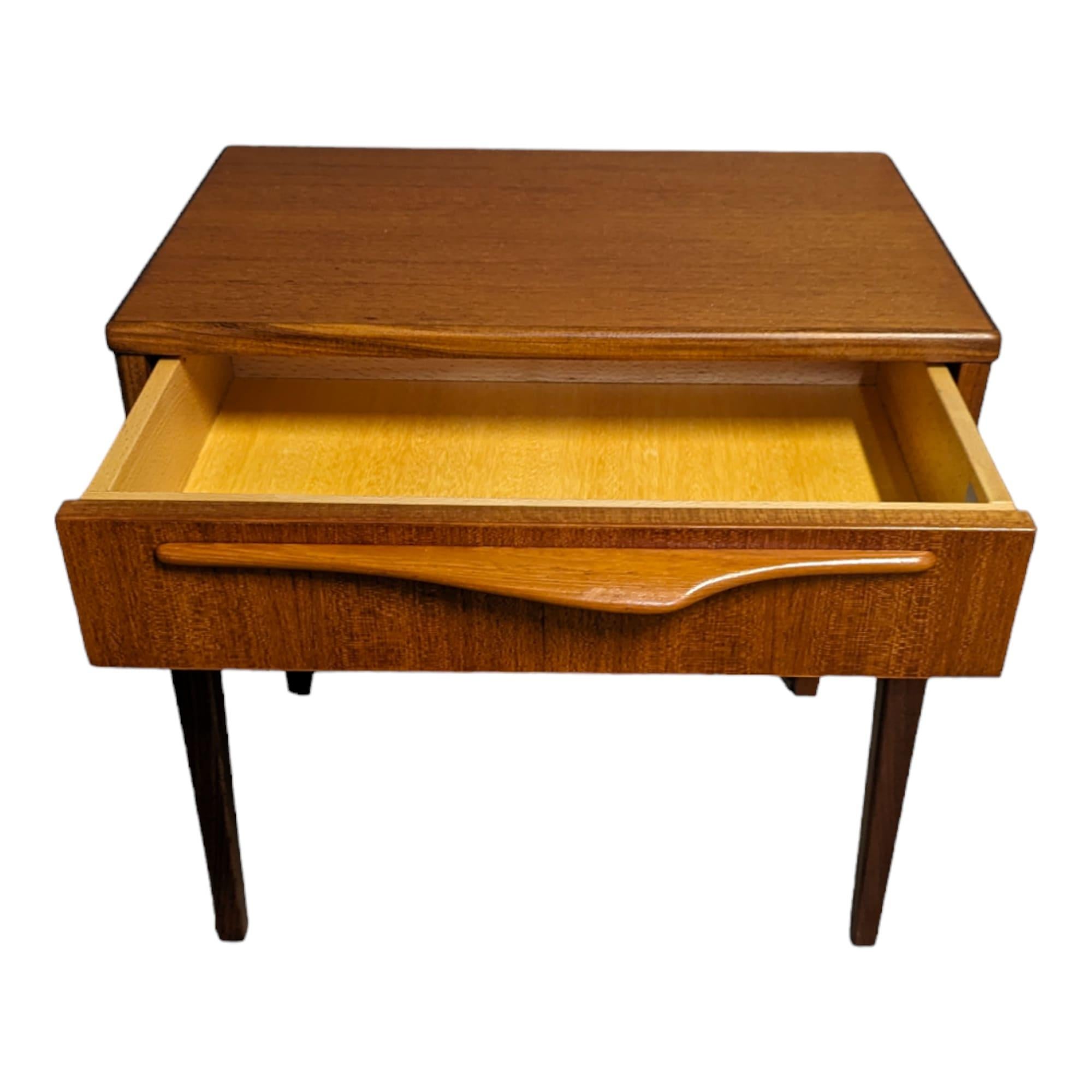 Danish 20th Century by Carlström & Co Möbel Fabrik Teak Bedside Table  In Good Condition For Sale In CANTELEU, FR