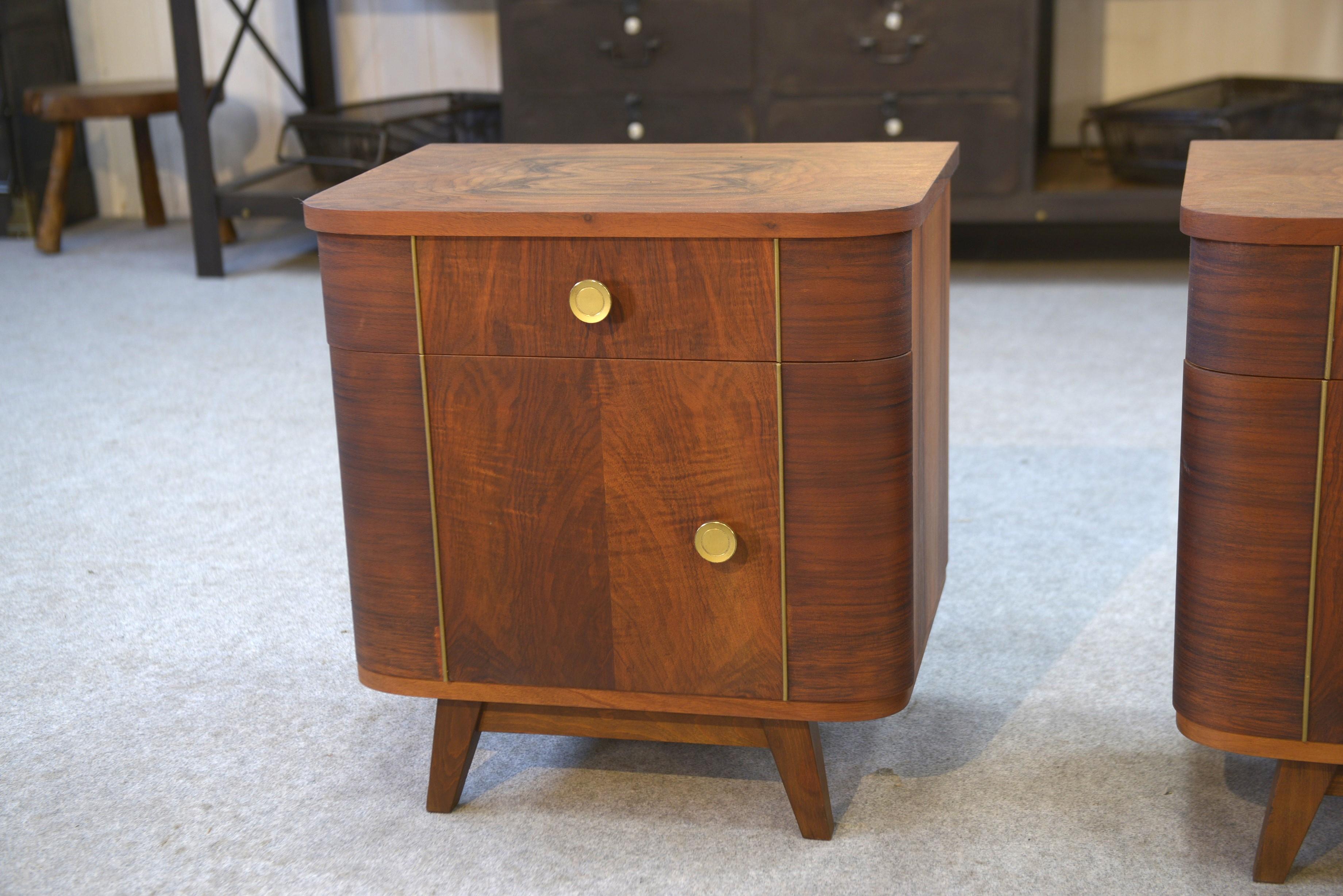 Paire de chevets en bois 1960 For Sale 1
