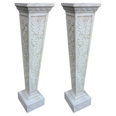 paire de colonnes en pierre reconstituée, vers 1900/1930