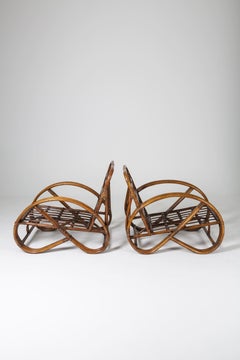 Paire de fauteuils Bretzel Italie des années 1960