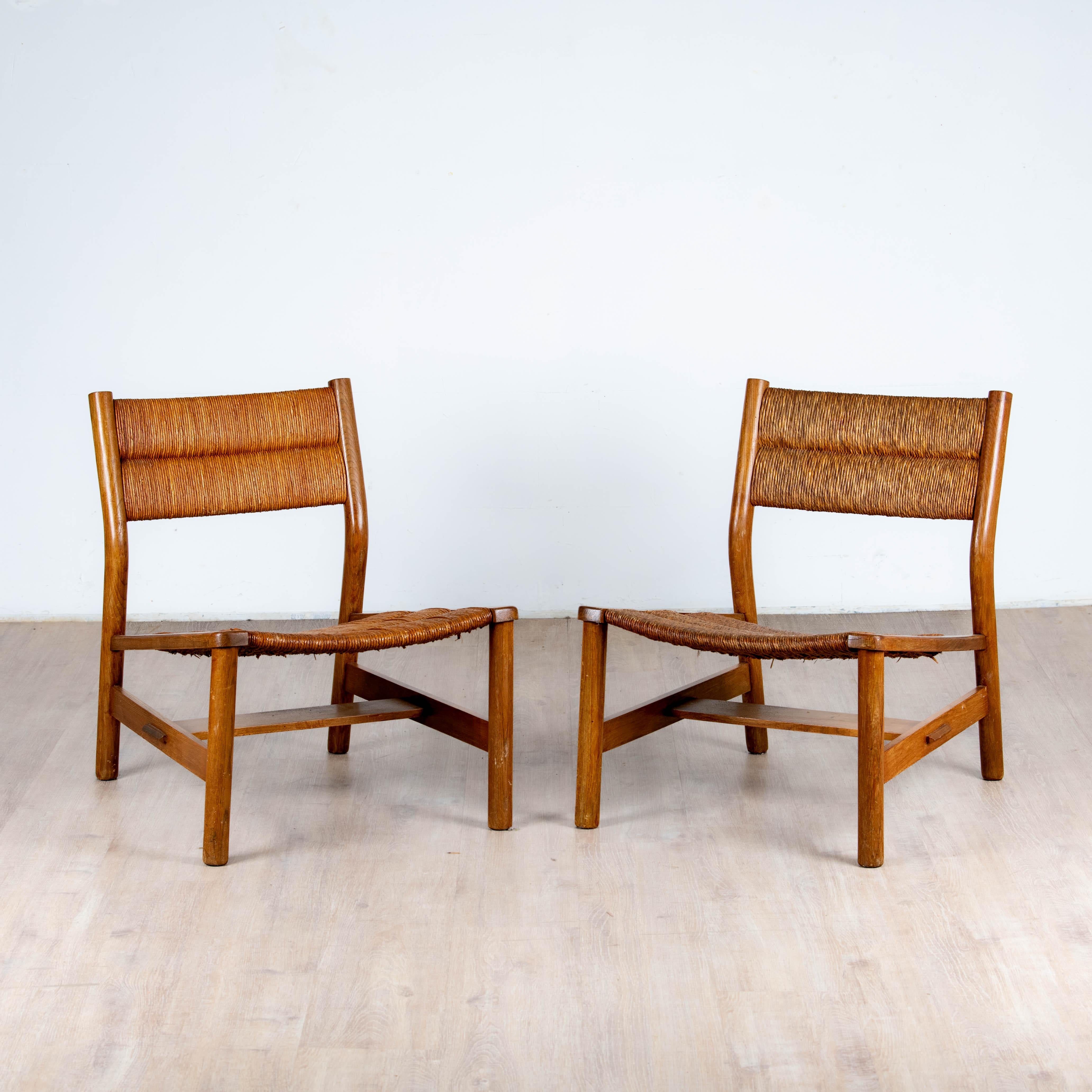 Paire de fauteuil „Week-end“ von Pierre Gauthier-Delaye, „Week-end“, 1957 (Mitte des 20. Jahrhunderts) im Angebot