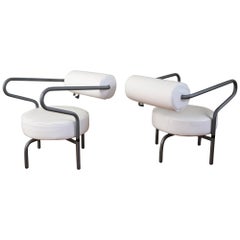 Paire de fauteuils bas design vintage Natural Choice