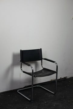 Freitragende Paire De Fauteuils Bauhaus Freischwinger Par Marcel Breuer, 1970