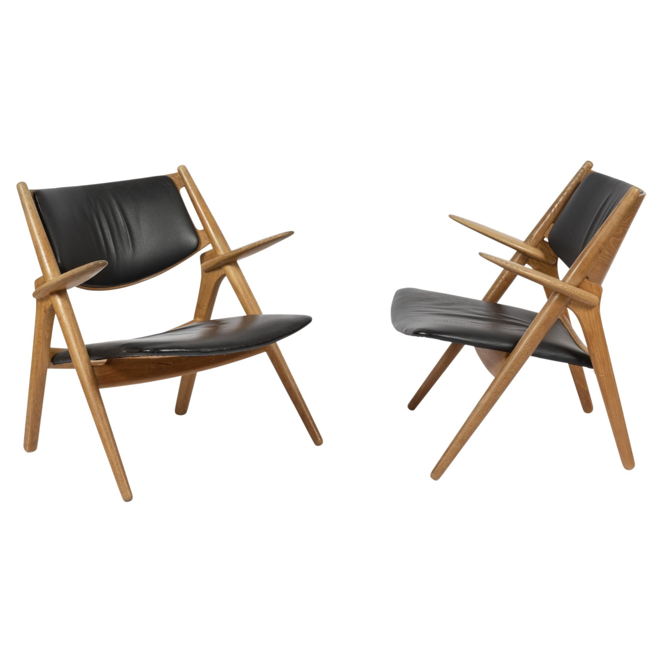 Paire de fauteuils Ch28 par Hans J. Wegner pour Carl Hansen & Søn