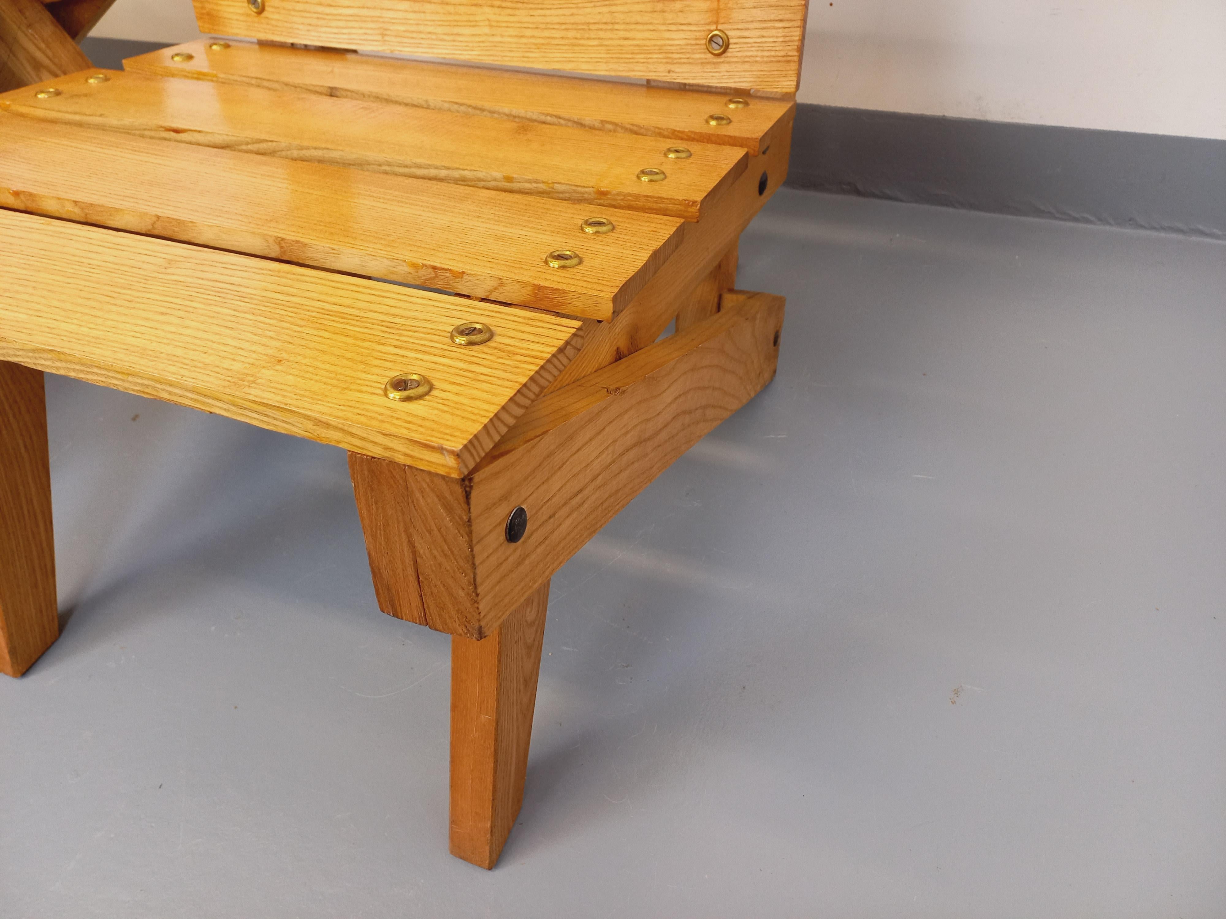 Paar brutalistische Fahrstühle aus Holz aus den 60er Jahren im Angebot 10