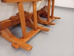 Par de chauffeuses "luge" brutalistes à bascule Jean Touret vintage