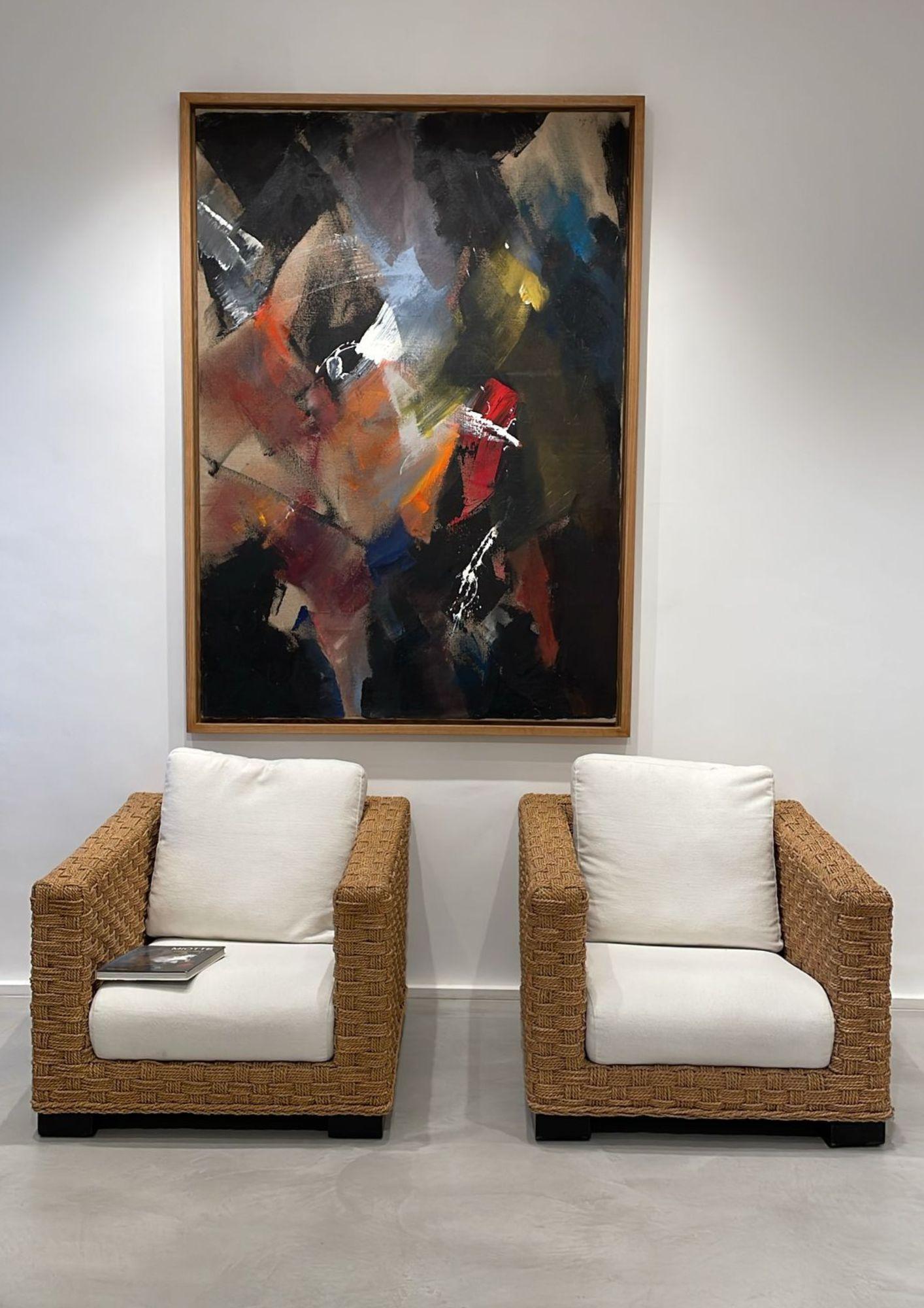 Par de Fauteuils dans le gout d'Audoux et Minnet en Bueno estado para la venta en Paris, FR