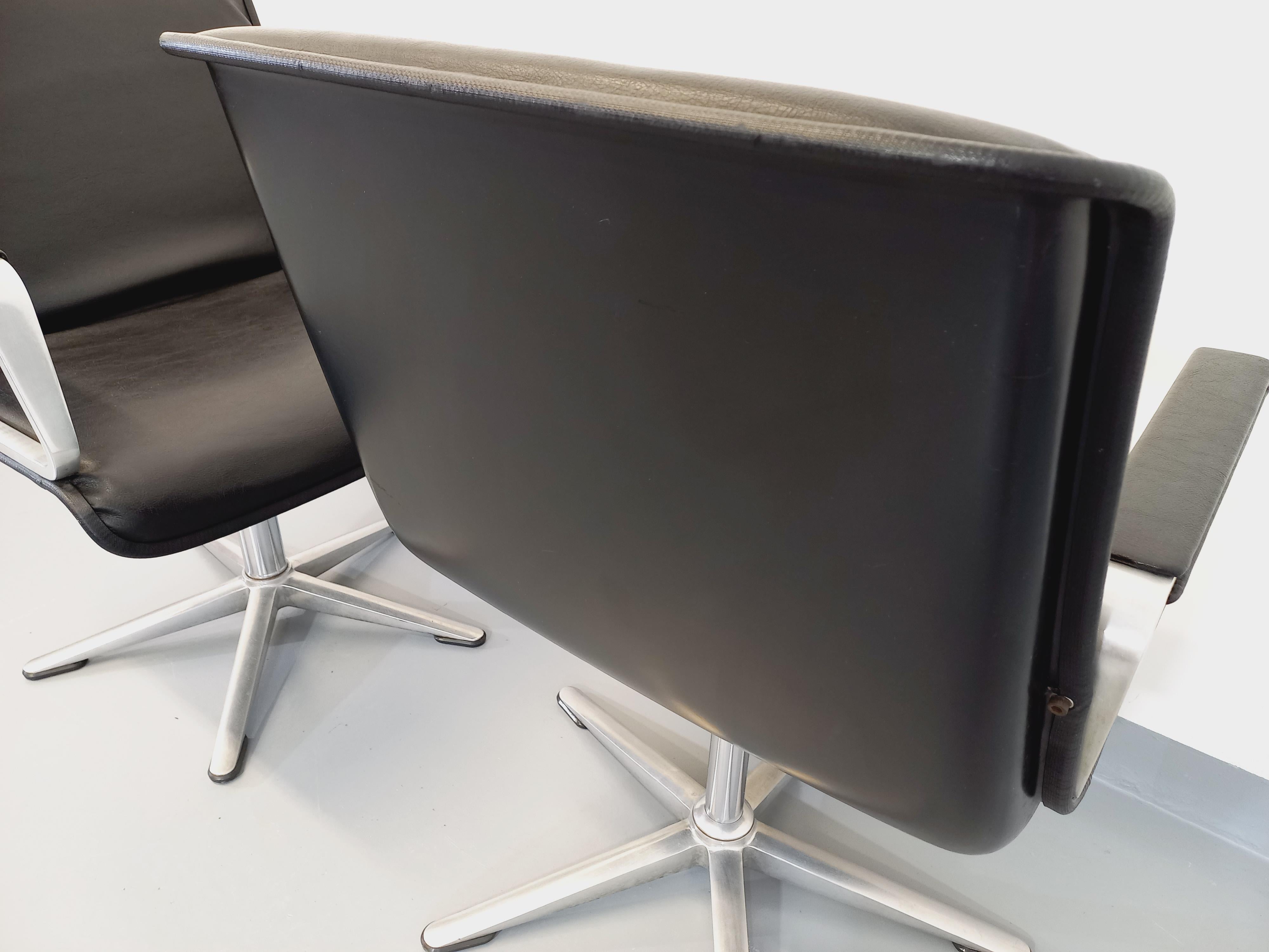 Paire de fauteuils de bureau vintage des années 60 70 de marque Wilkhahn For Sale 7