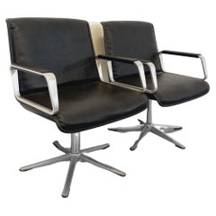 Paire de fauteuils de bureau vintage des années 60 70 de marque Wilkhahn