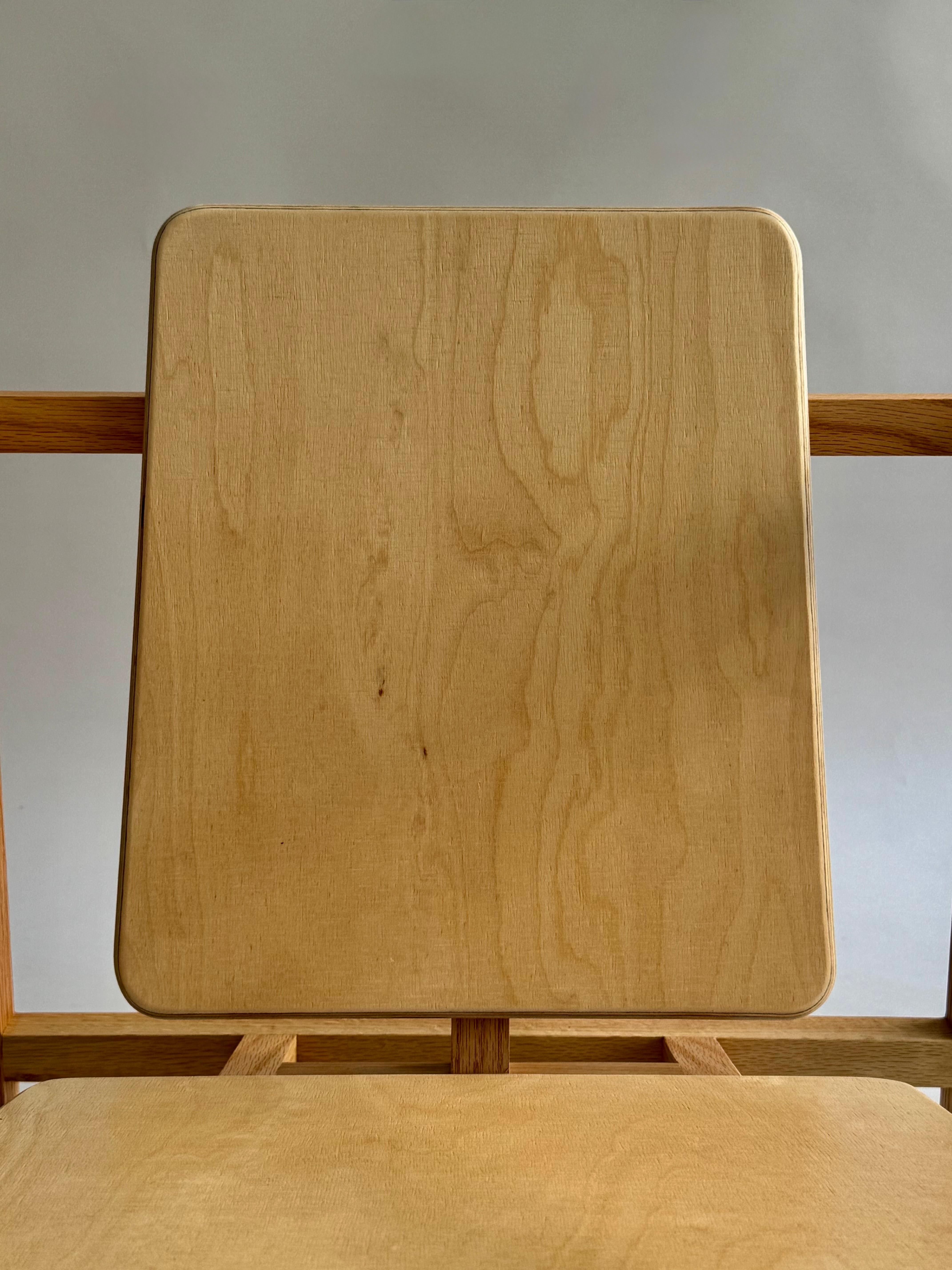 Paire de fauteuils en bois cubique Moderno de mediados de siglo en venta