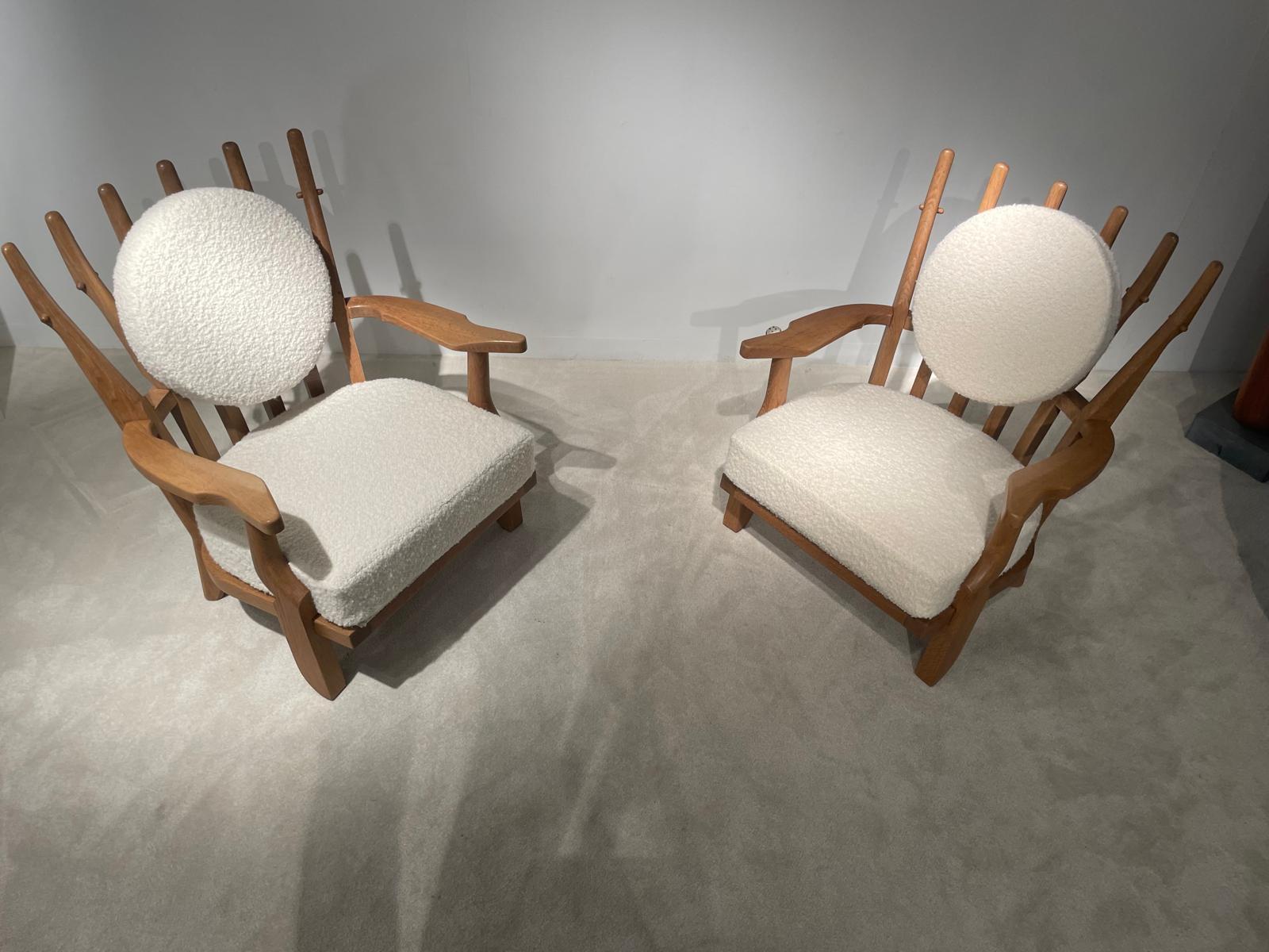 Paire de fauteuils Guillerme et Chambron en venta 4
