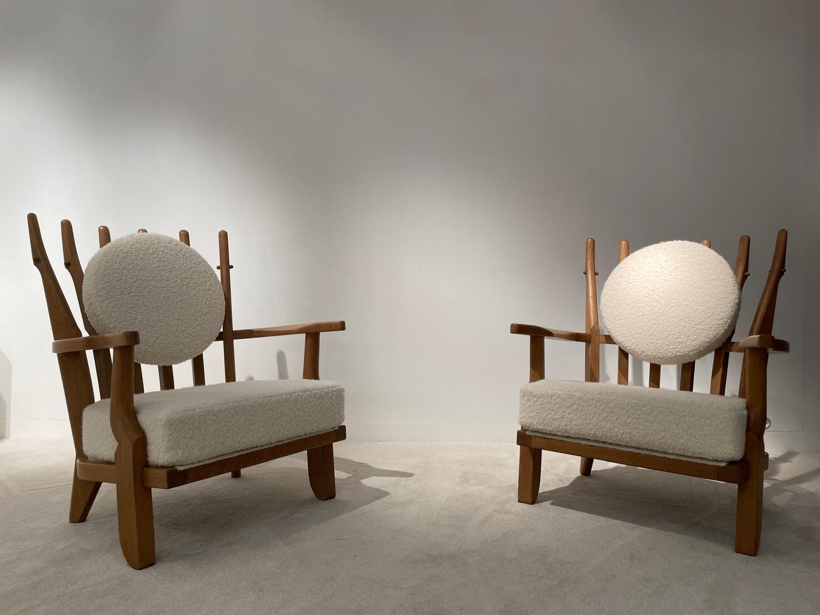 Paire de fauteuils Guillerme et Chambron en venta 6