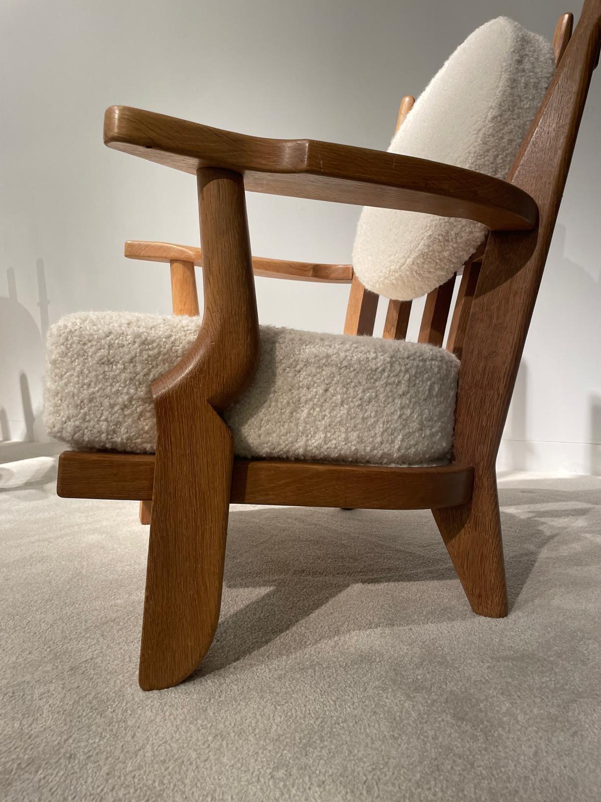 Paire de fauteuils Guillerme et Chambron en Bueno estado para la venta en Saint-Ouen, FR