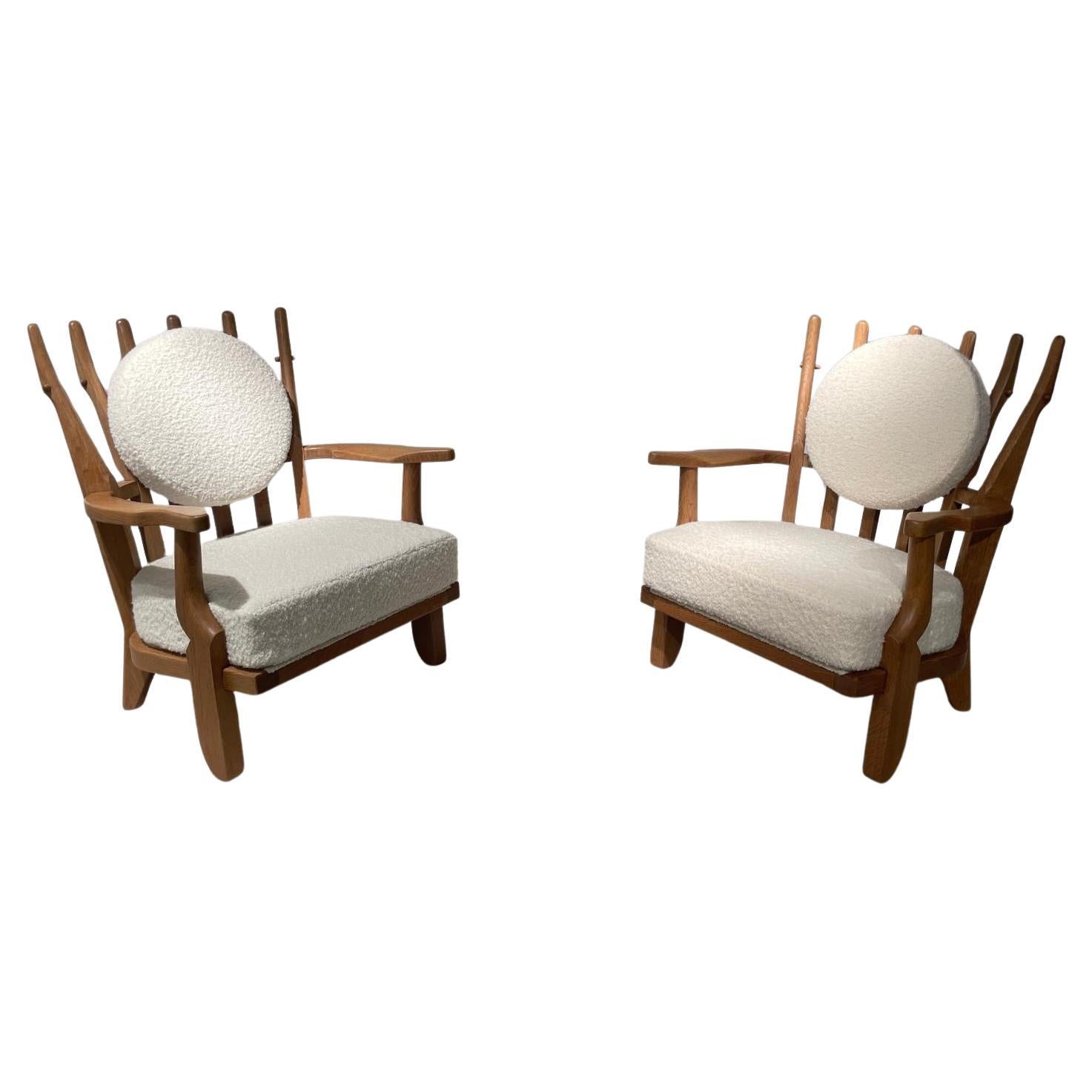Paire de fauteuils Guillerme et Chambron