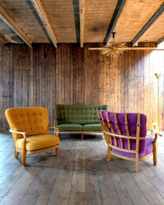 Pair of Guillerme and Chambron armchairs, Romeo and Juliet model