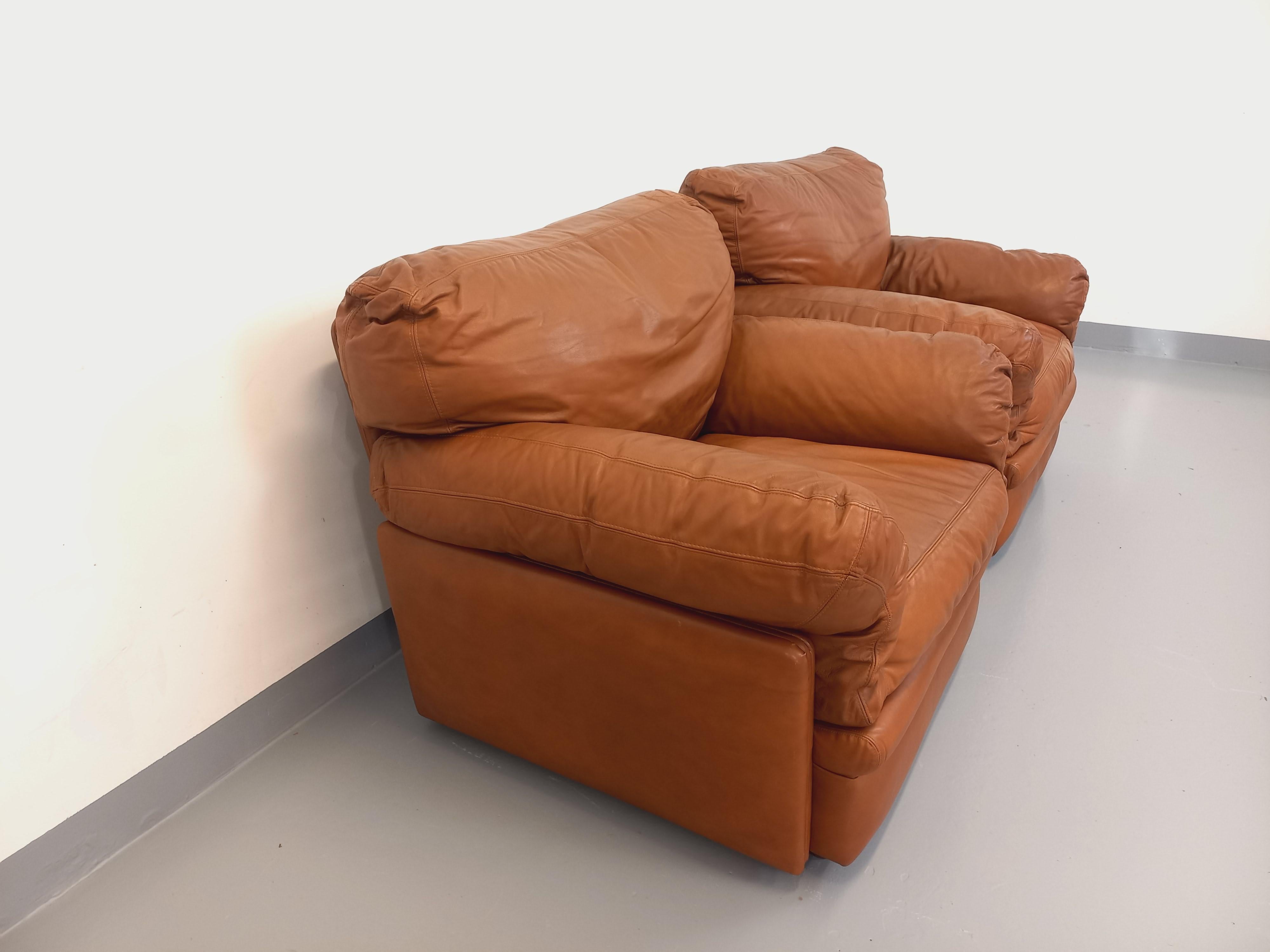 Paire de fauteuils lounge vintage Coquelicot de Tito Agnoli pour Poltrona Frau For Sale 6