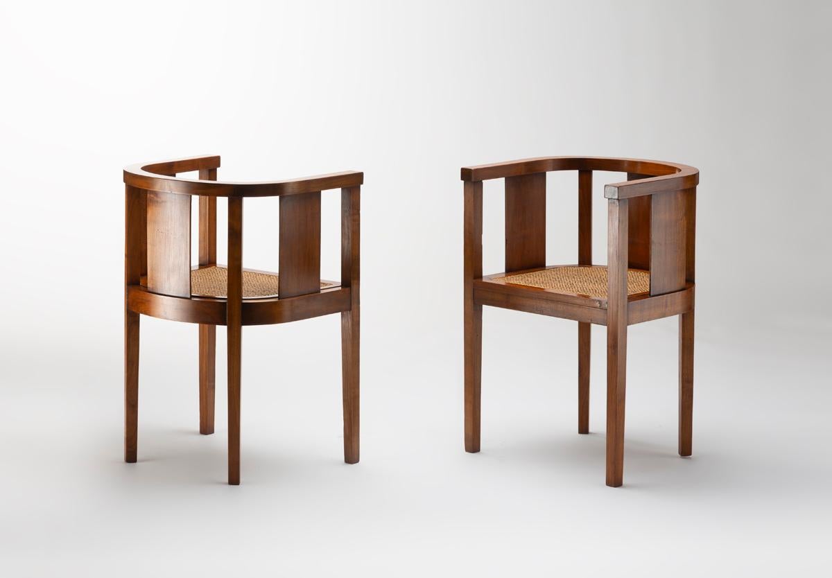 XX secolo Paire de fauteuils modernistes di Francis Jourdain in vendita