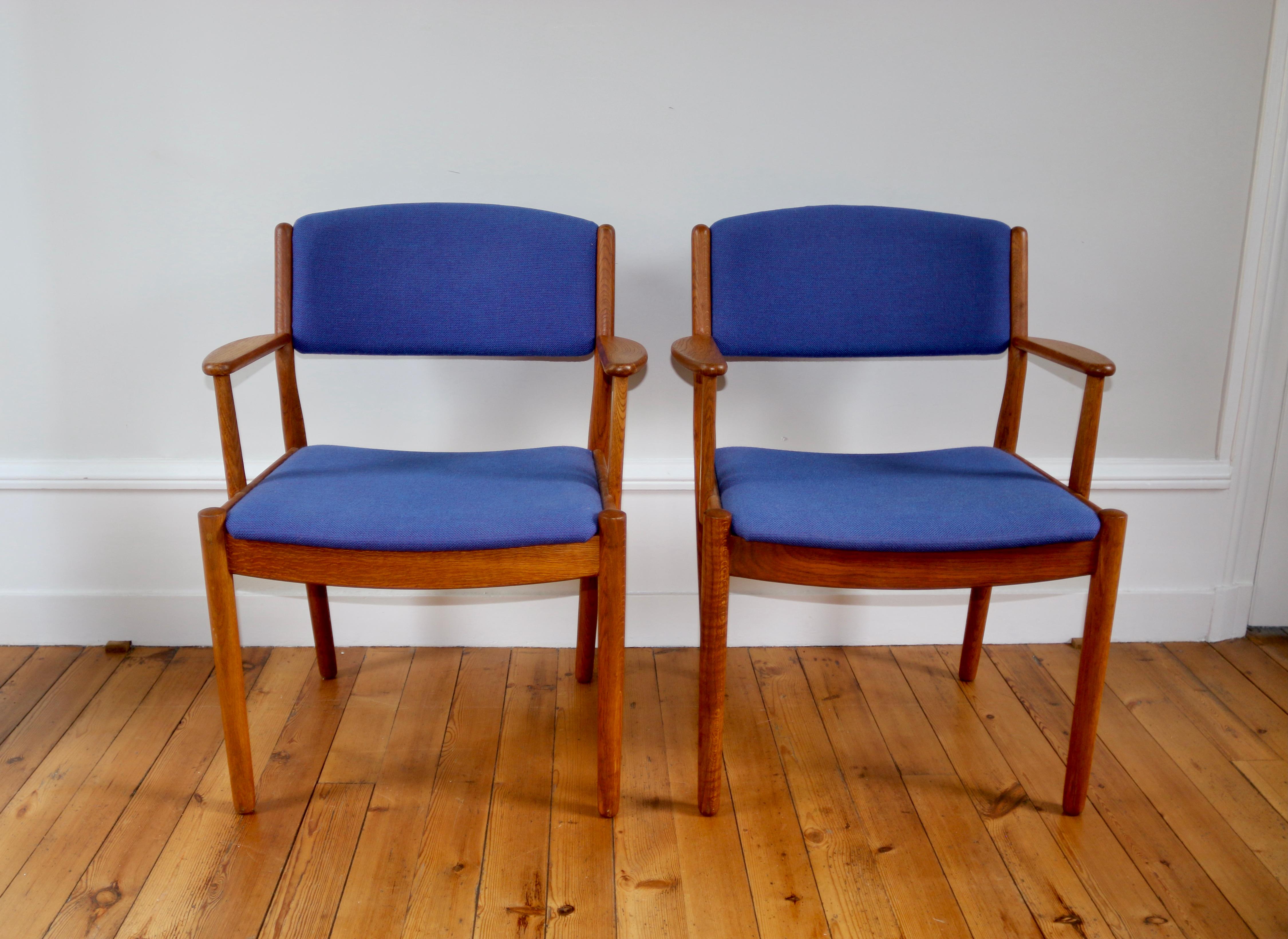 Scandinavian Modern Paire de fauteuils scandinaves vintage Poul Volther J72 en chêne, 1960 For Sale