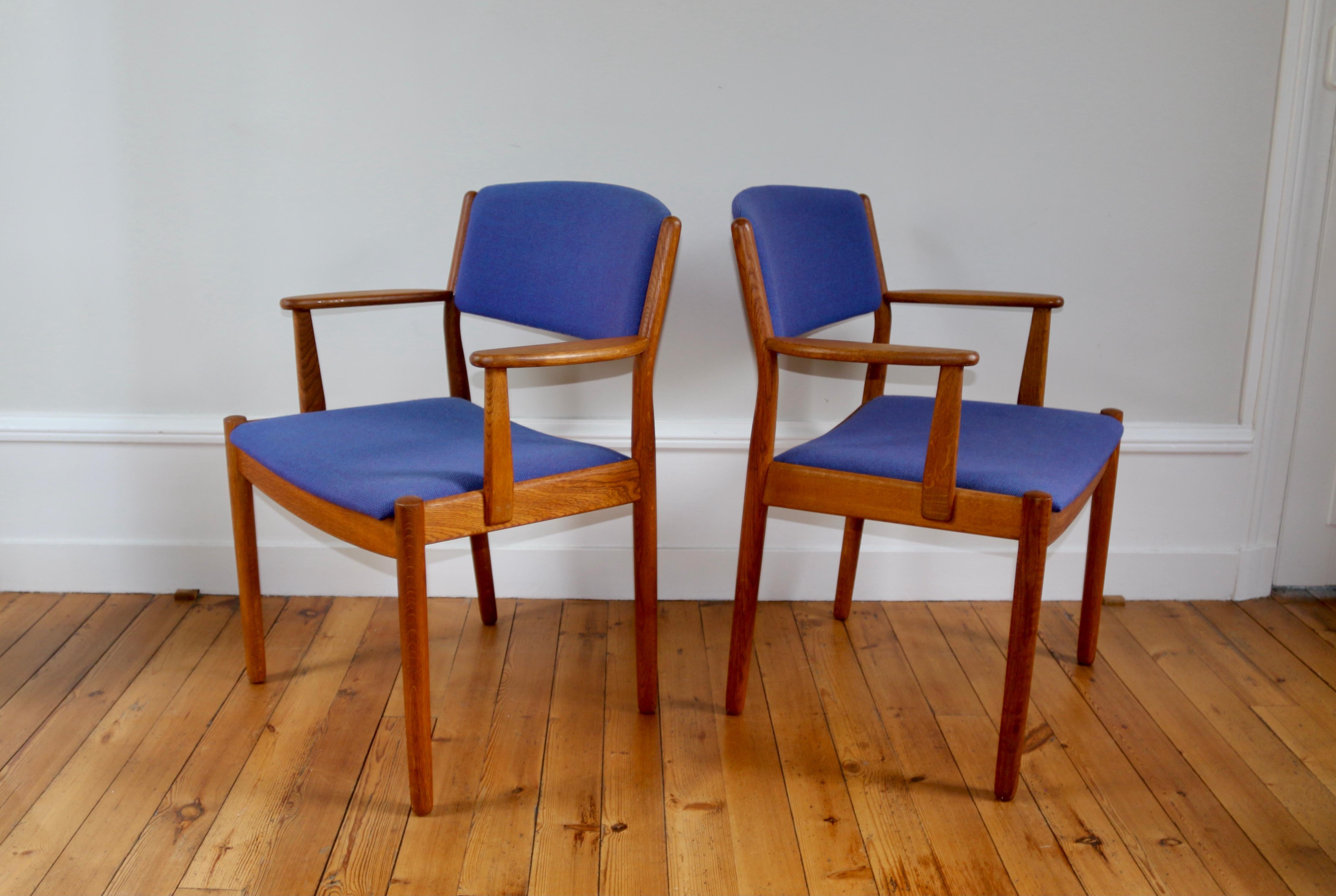 Paire de fauteuils scandinaves vintage Poul Volther J72 en chêne, 1960 In Fair Condition For Sale In NANTES, FR