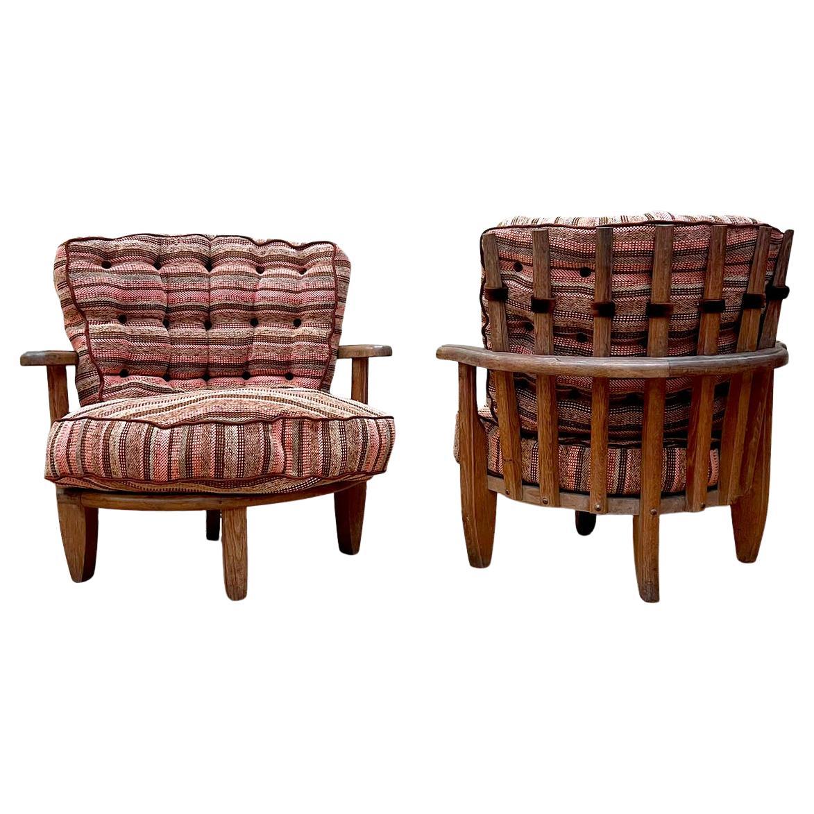 Paire de fauteuils Tricoteuse Guillerme et Chambron