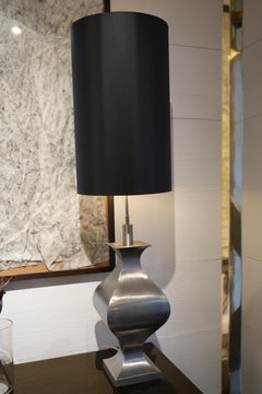 Paire de lampe en acier inoxydable.