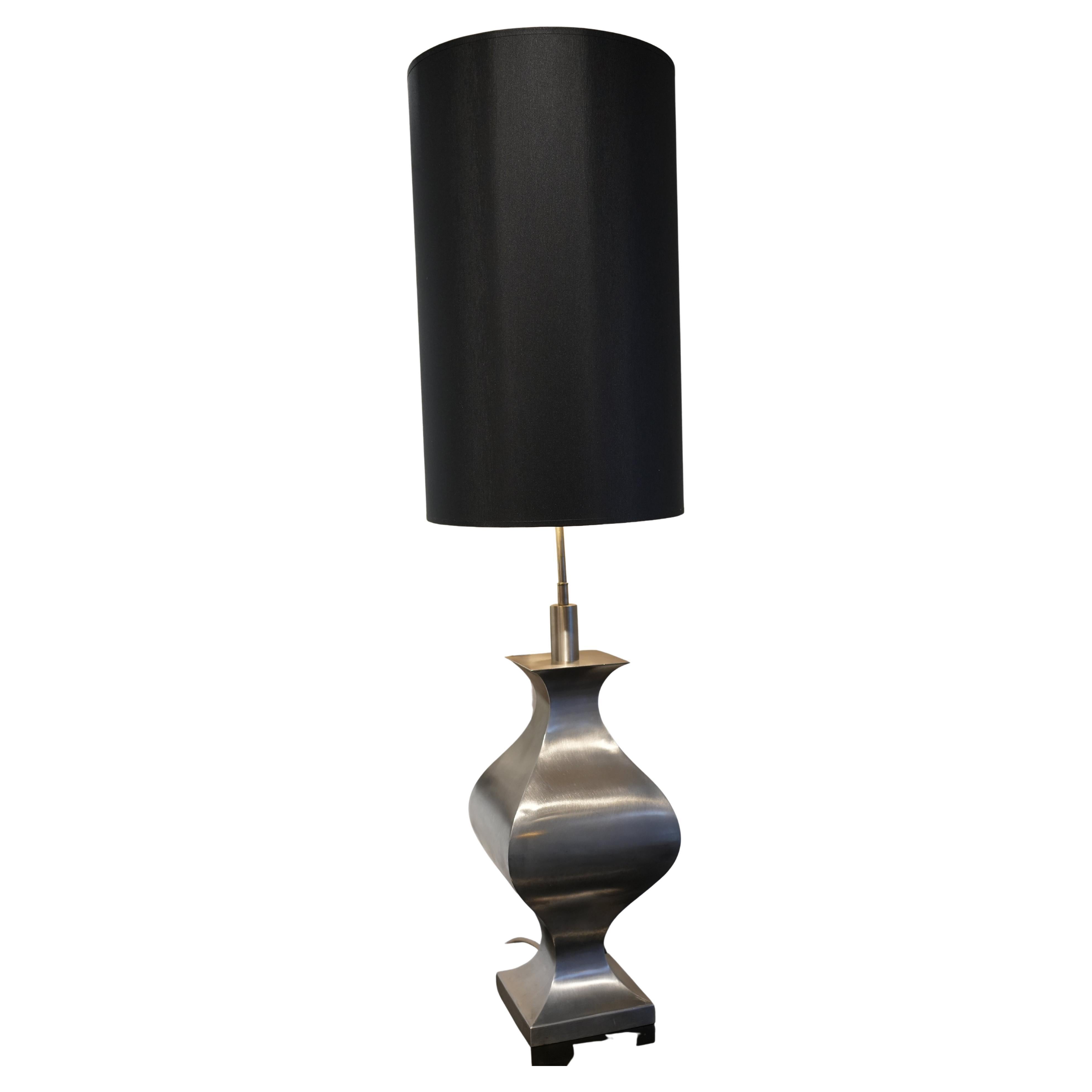 Paire de lampe en acier inoxydable. For Sale