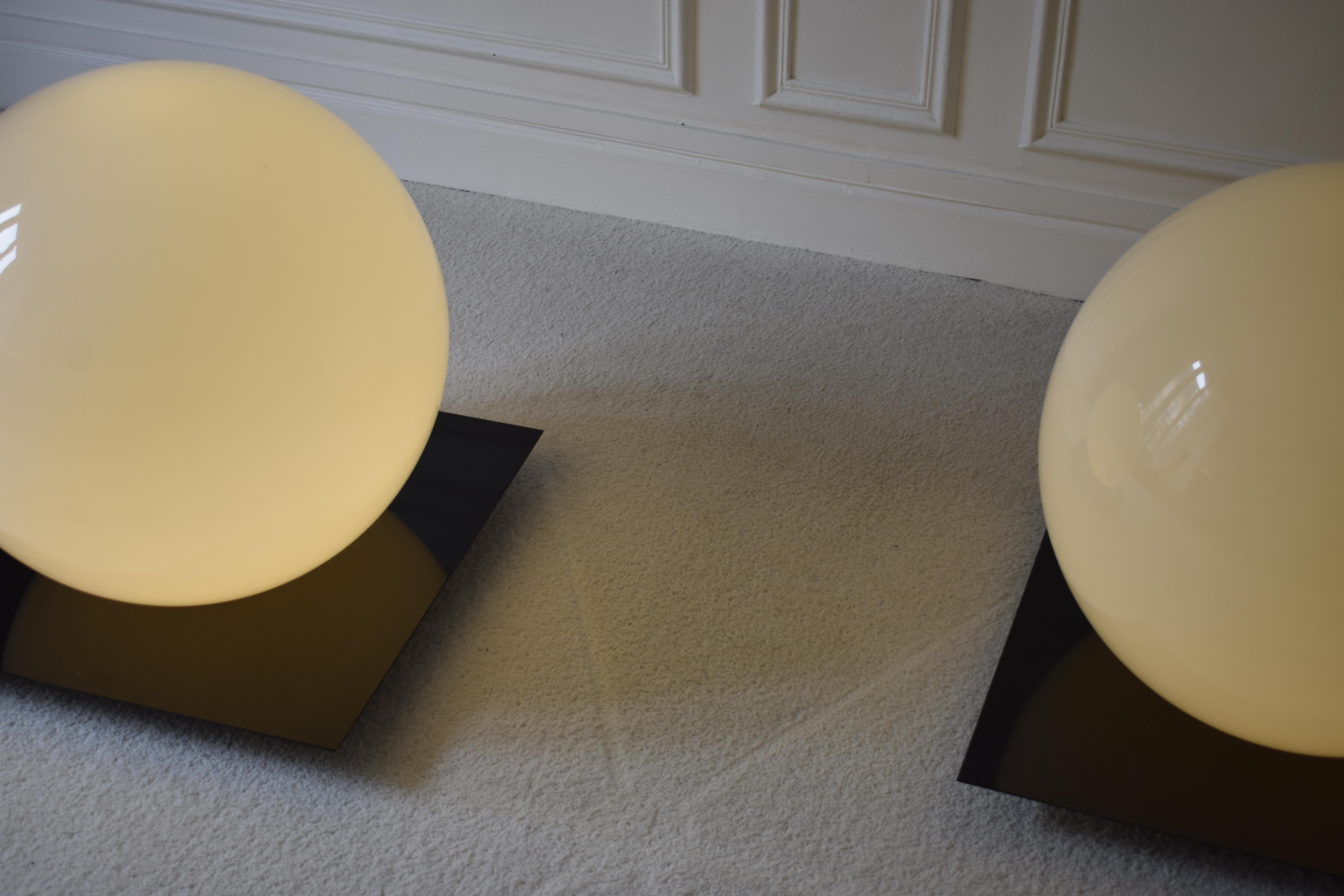 Paar Lampenlampen Micol de Sergio Mazza & Giuliana Gramigna pour Quatrifolio (Metall) im Angebot