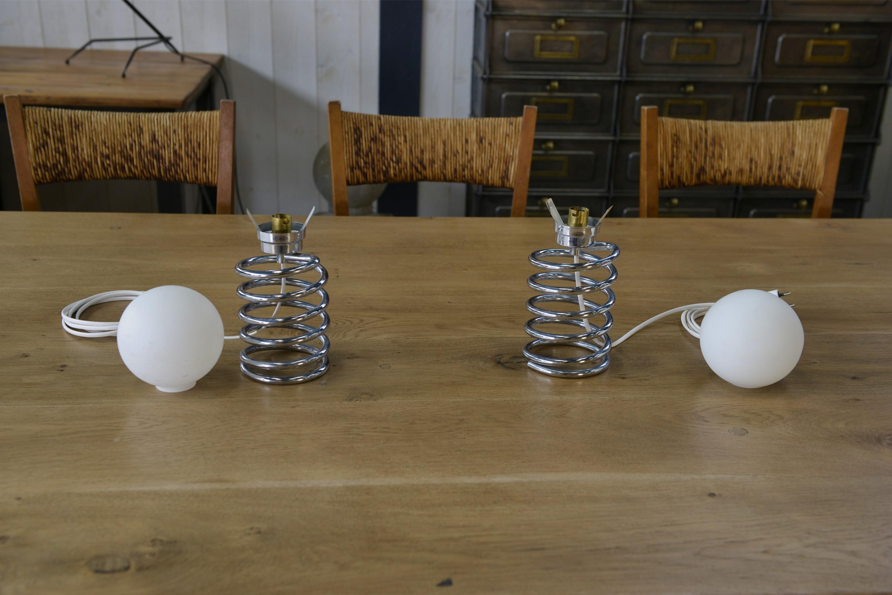 Acciaio Coppia di lampade di design modello Spring di Ingo Maurer XXème in vendita