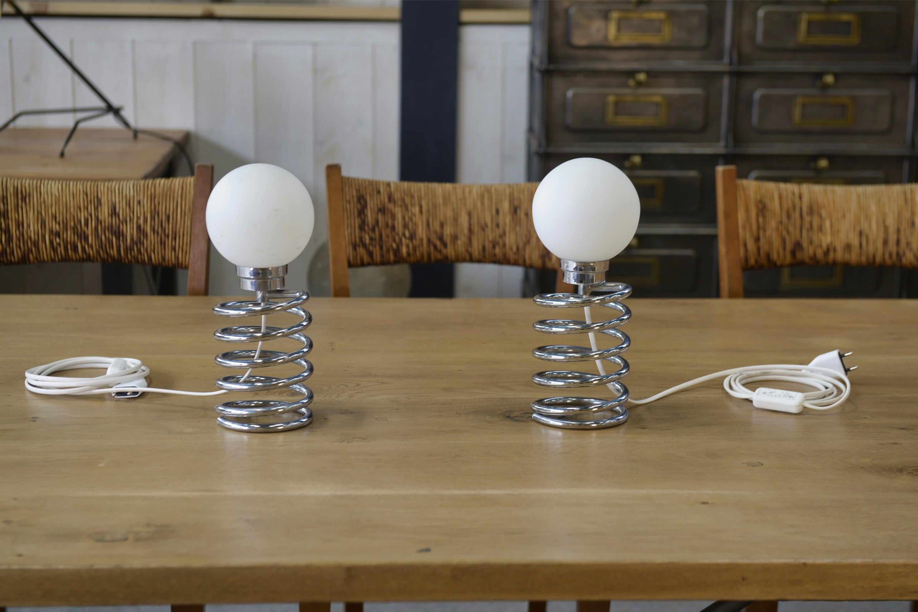 Coppia di lampade di design modello Spring di Ingo Maurer XXème in vendita 2