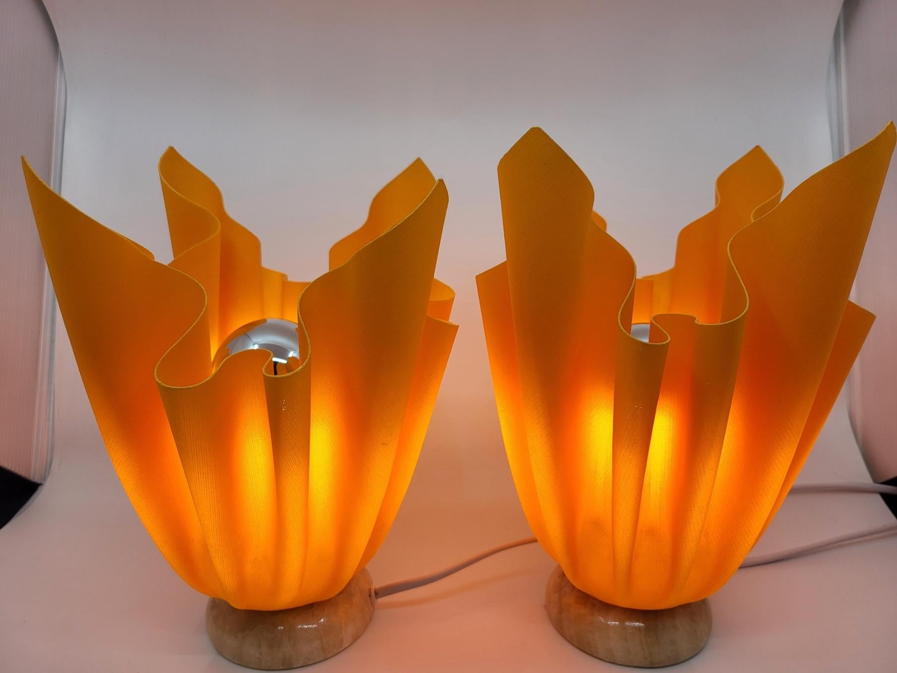 French Provincial Paire de Lampes Georgia Jacob Francaise design Vintage 1970 For Sale